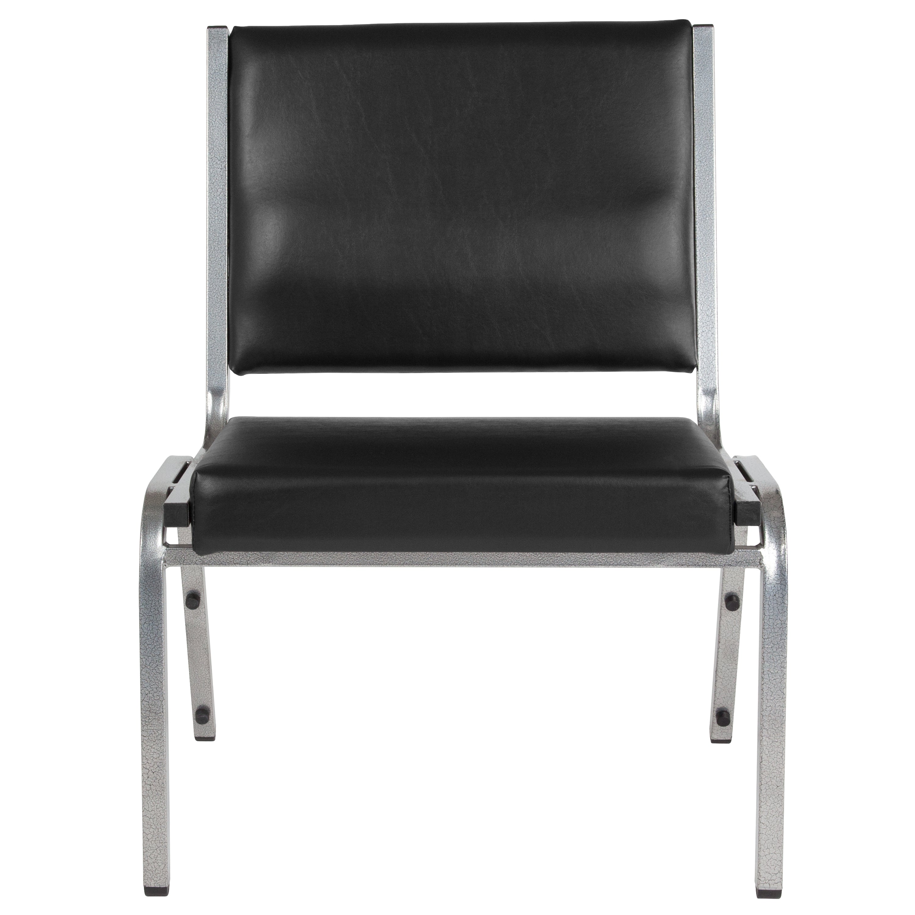 HERCULES Series 1000 lb. Rated Black Antimicrobial Vinyl Bariatric Medical Reception Chair