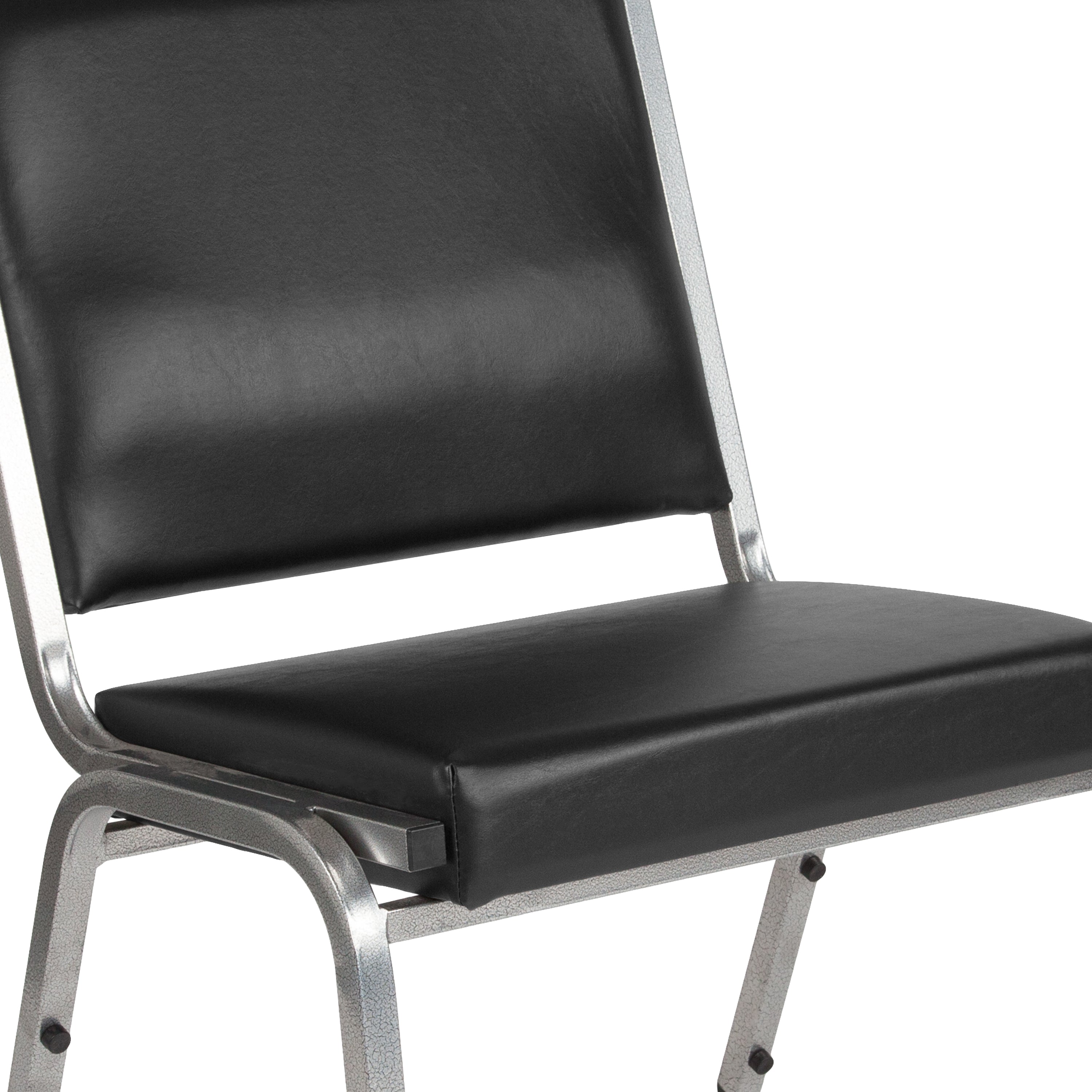 HERCULES Series 1000 lb. Rated Black Antimicrobial Vinyl Bariatric Medical Reception Chair