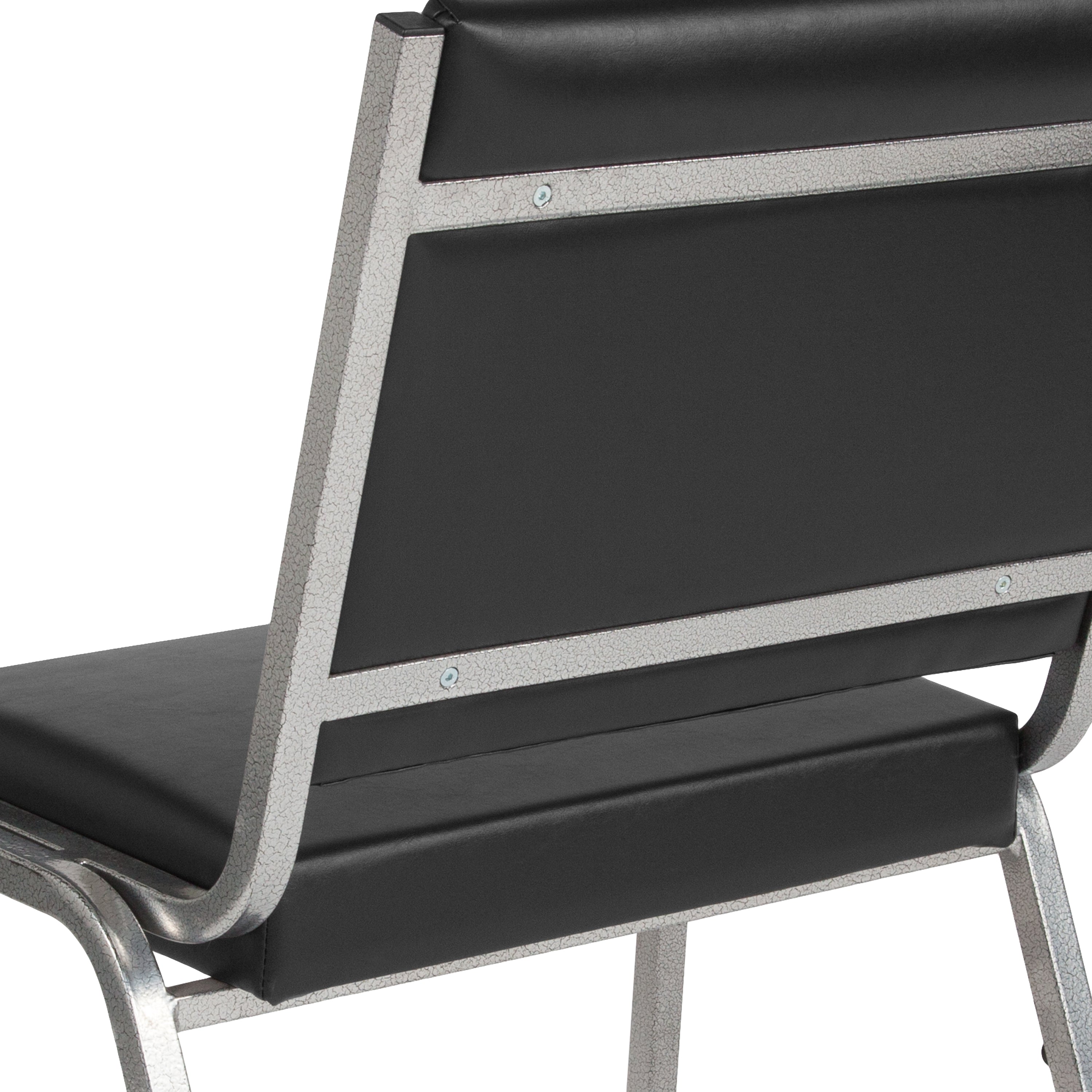 HERCULES Series 1000 lb. Rated Black Antimicrobial Vinyl Bariatric Medical Reception Chair