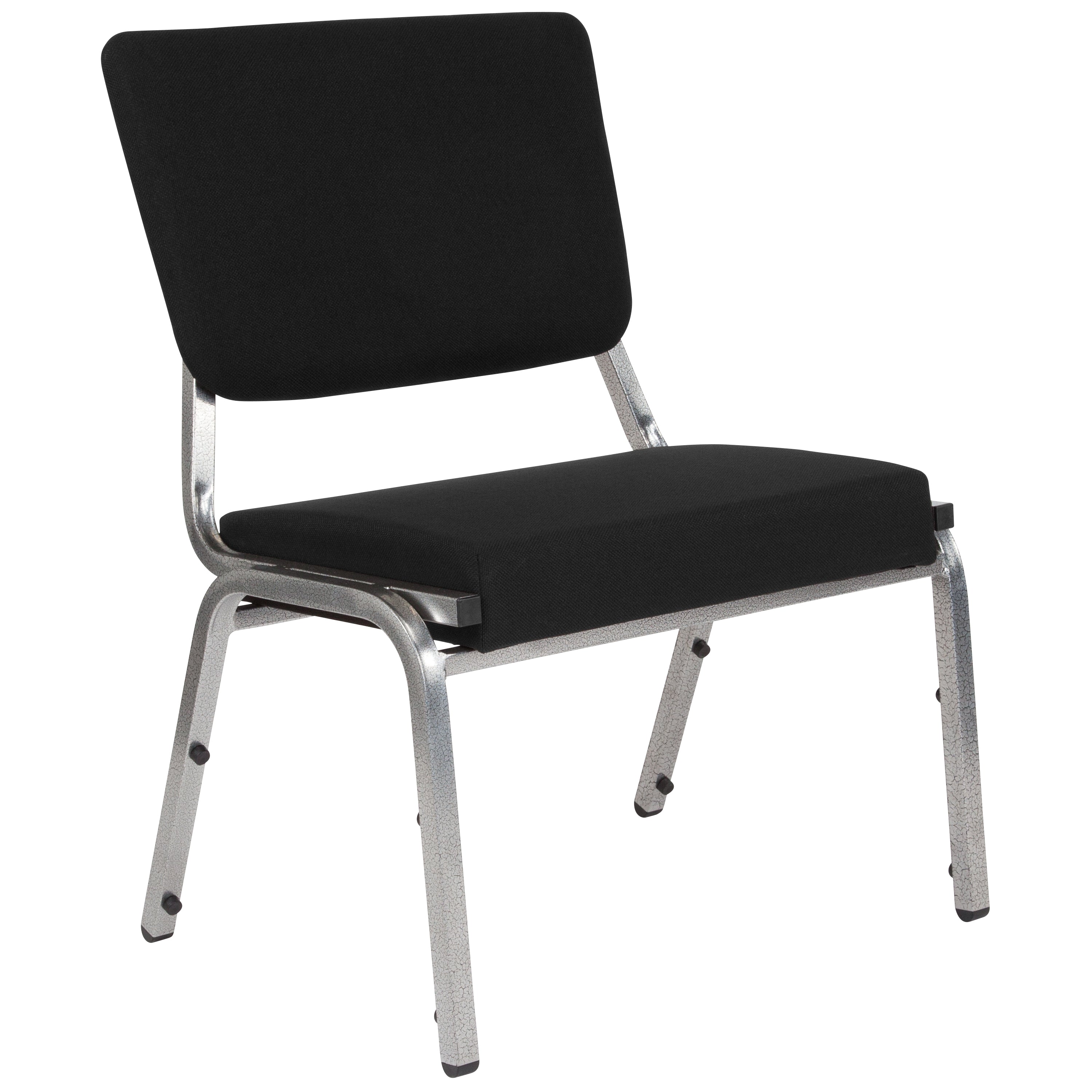 HERCULES Series 1000 lb. Rated Black Antimicrobial Fabric Bariatric Medical Reception Chair with 3/4 Panel Back