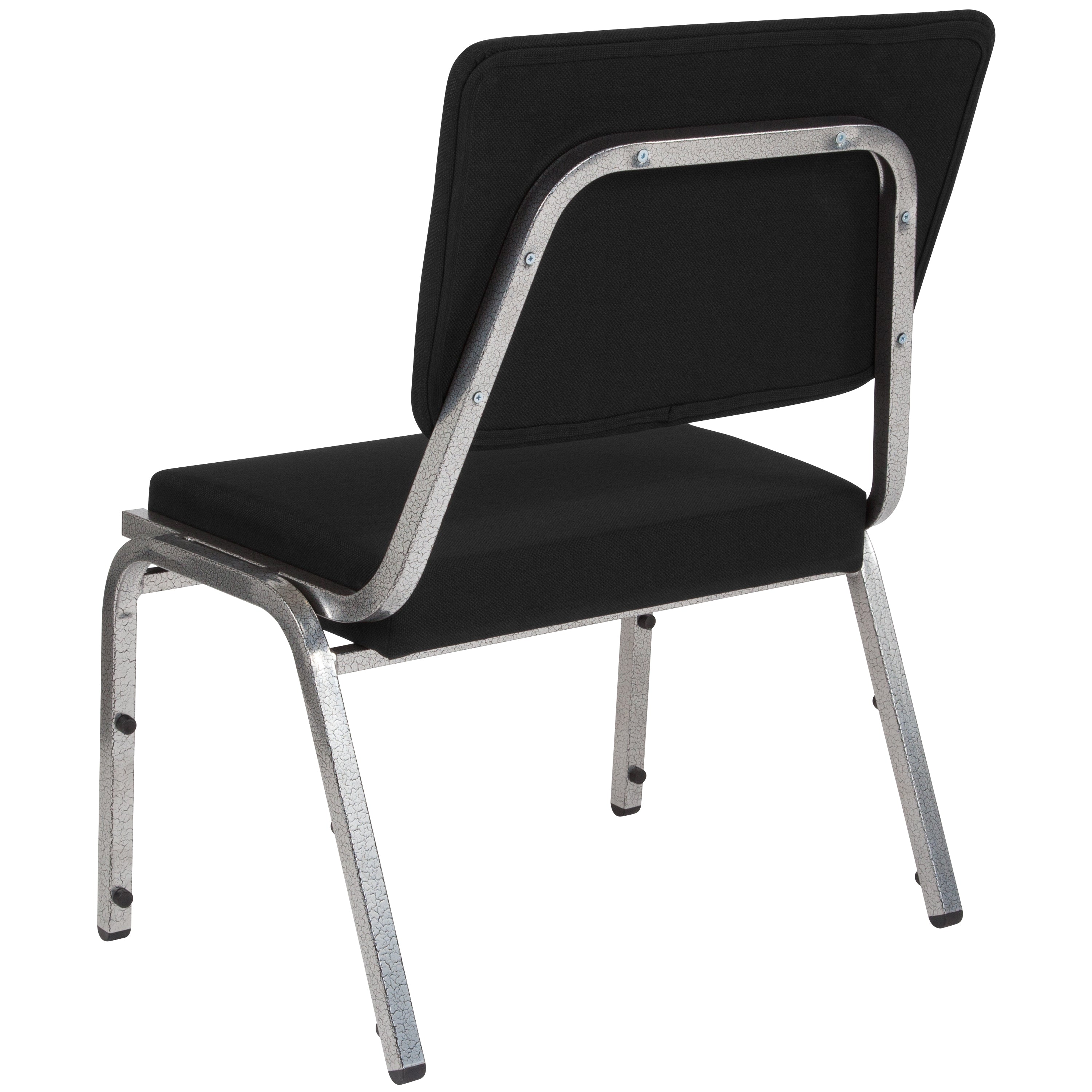 HERCULES Series 1000 lb. Rated Black Antimicrobial Fabric Bariatric Medical Reception Chair with 3/4 Panel Back