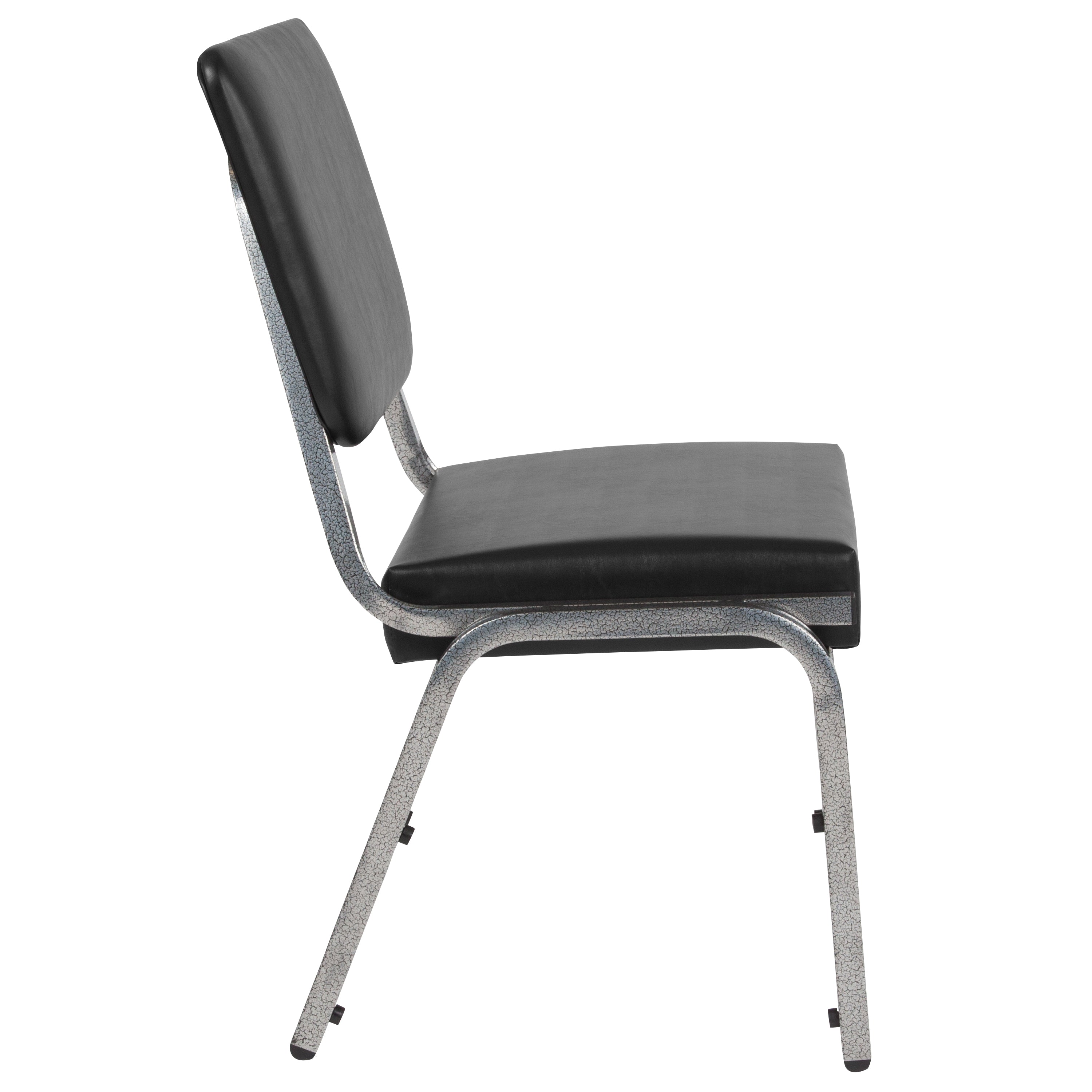 HERCULES Series 1000 lb. Rated Black Antimicrobial Vinyl Bariatric Medical Reception Chair with 3/4 Panel Back