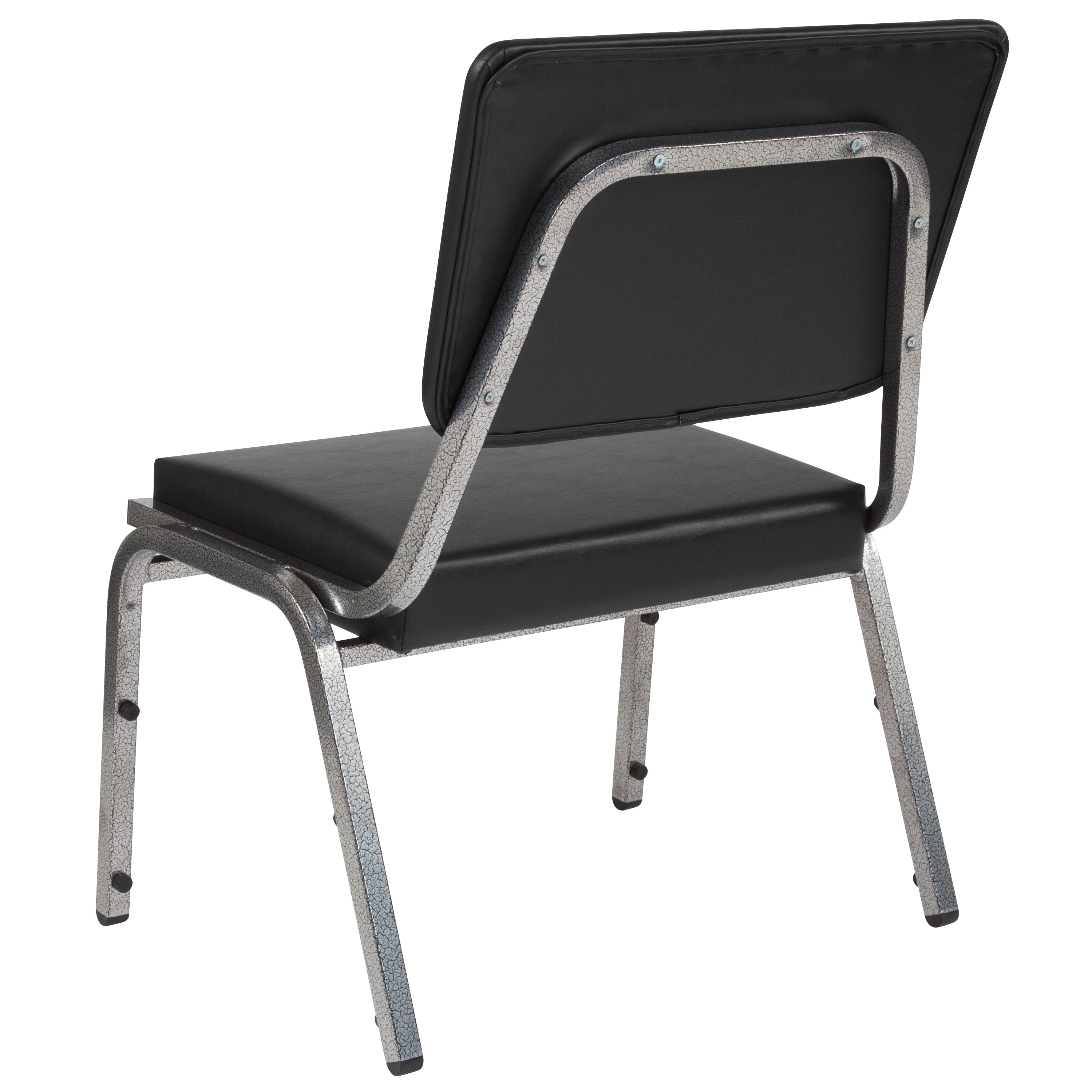 HERCULES Series 1000 lb. Rated Black Antimicrobial Vinyl Bariatric Medical Reception Chair with 3/4 Panel Back