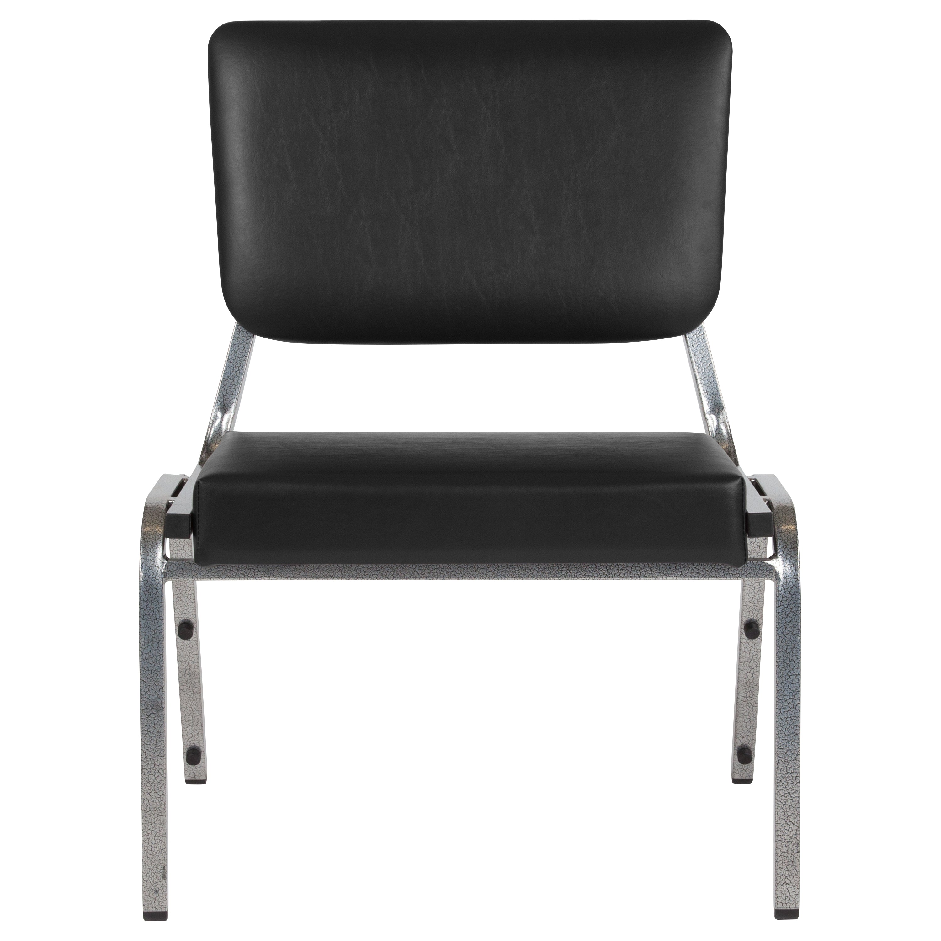 HERCULES Series 1000 lb. Rated Black Antimicrobial Vinyl Bariatric Medical Reception Chair with 3/4 Panel Back
