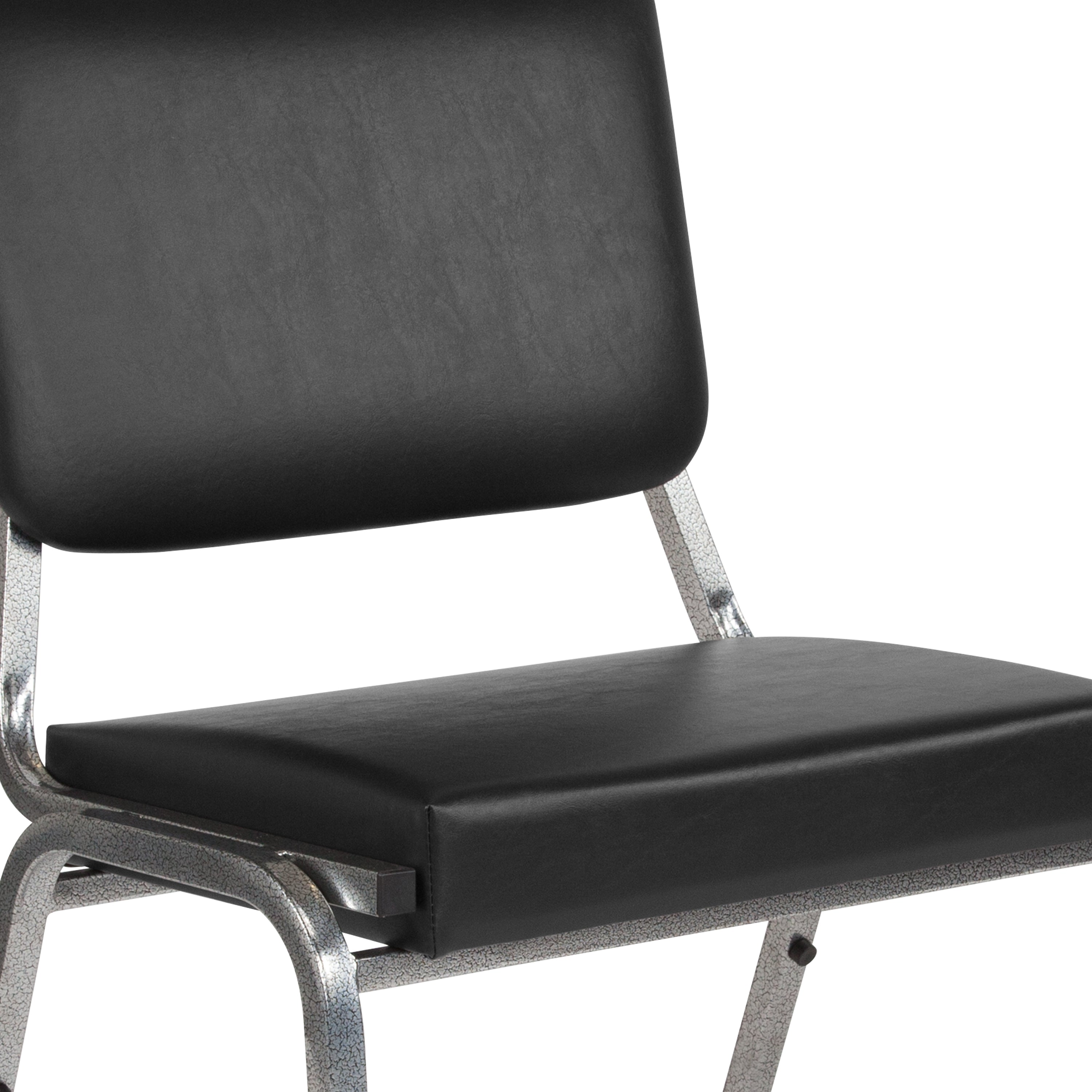 HERCULES Series 1000 lb. Rated Black Antimicrobial Vinyl Bariatric Medical Reception Chair with 3/4 Panel Back