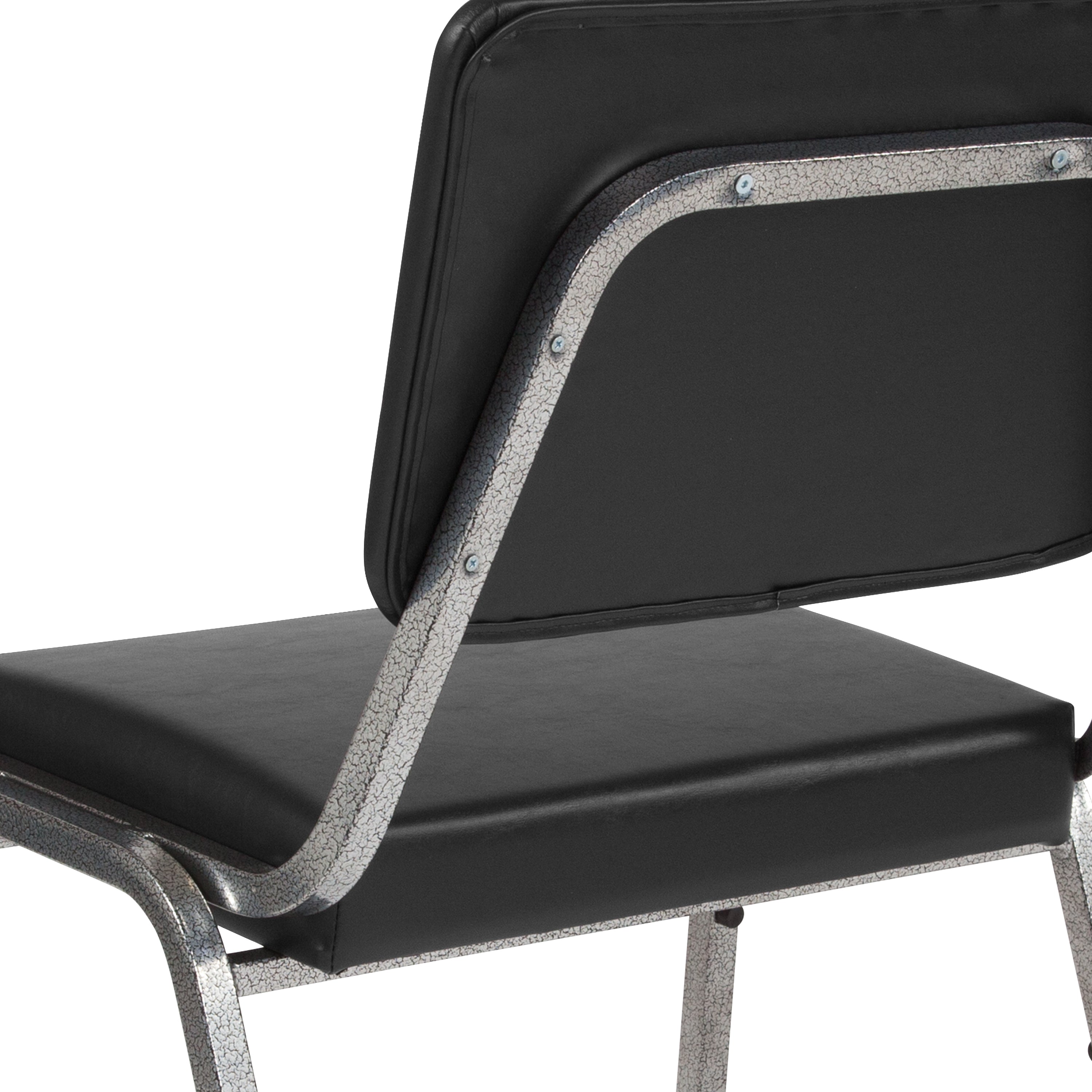 HERCULES Series 1000 lb. Rated Black Antimicrobial Vinyl Bariatric Medical Reception Chair with 3/4 Panel Back