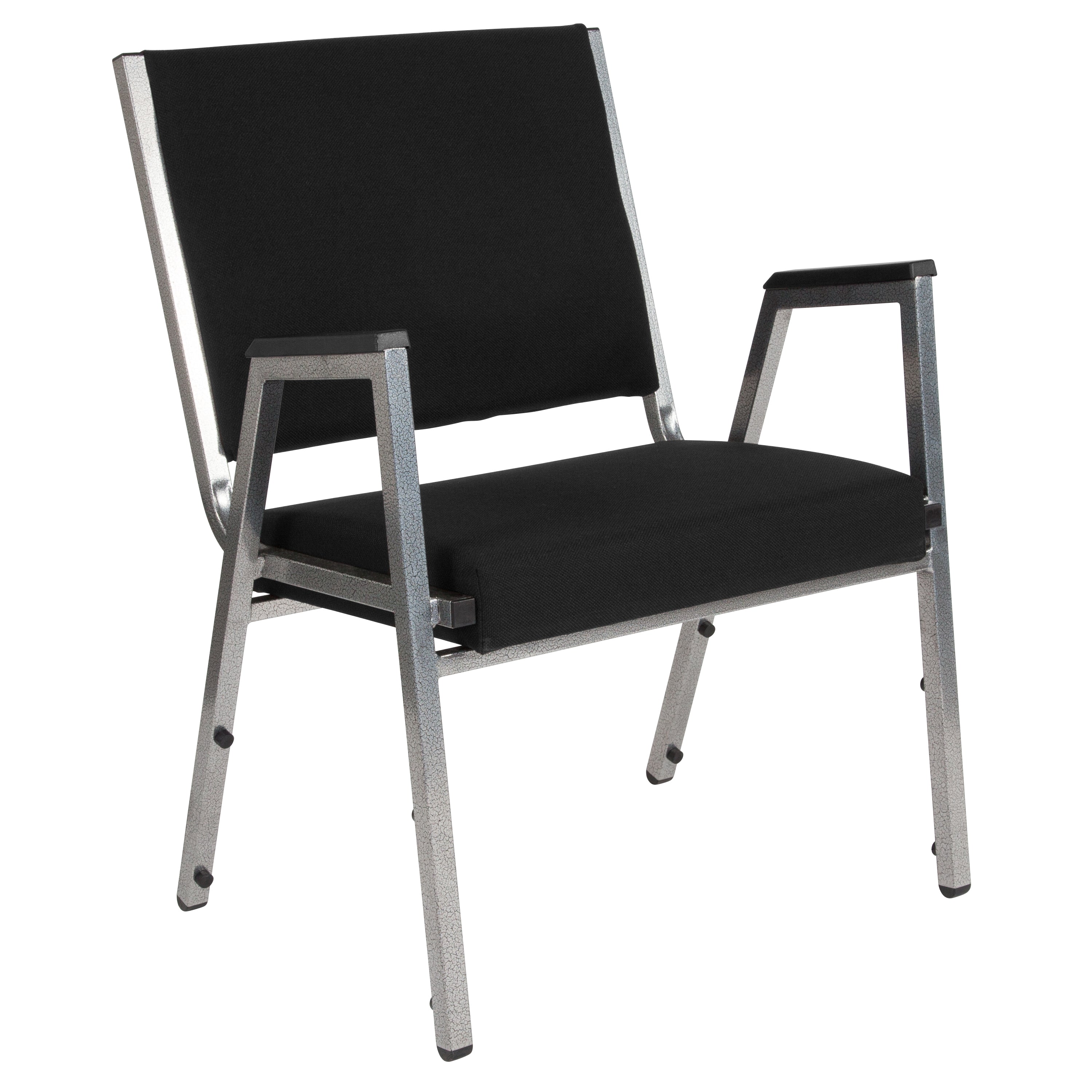 HERCULES Series 1000 lb. Rated Black Antimicrobial Fabric Bariatric Medical Reception Arm Chair