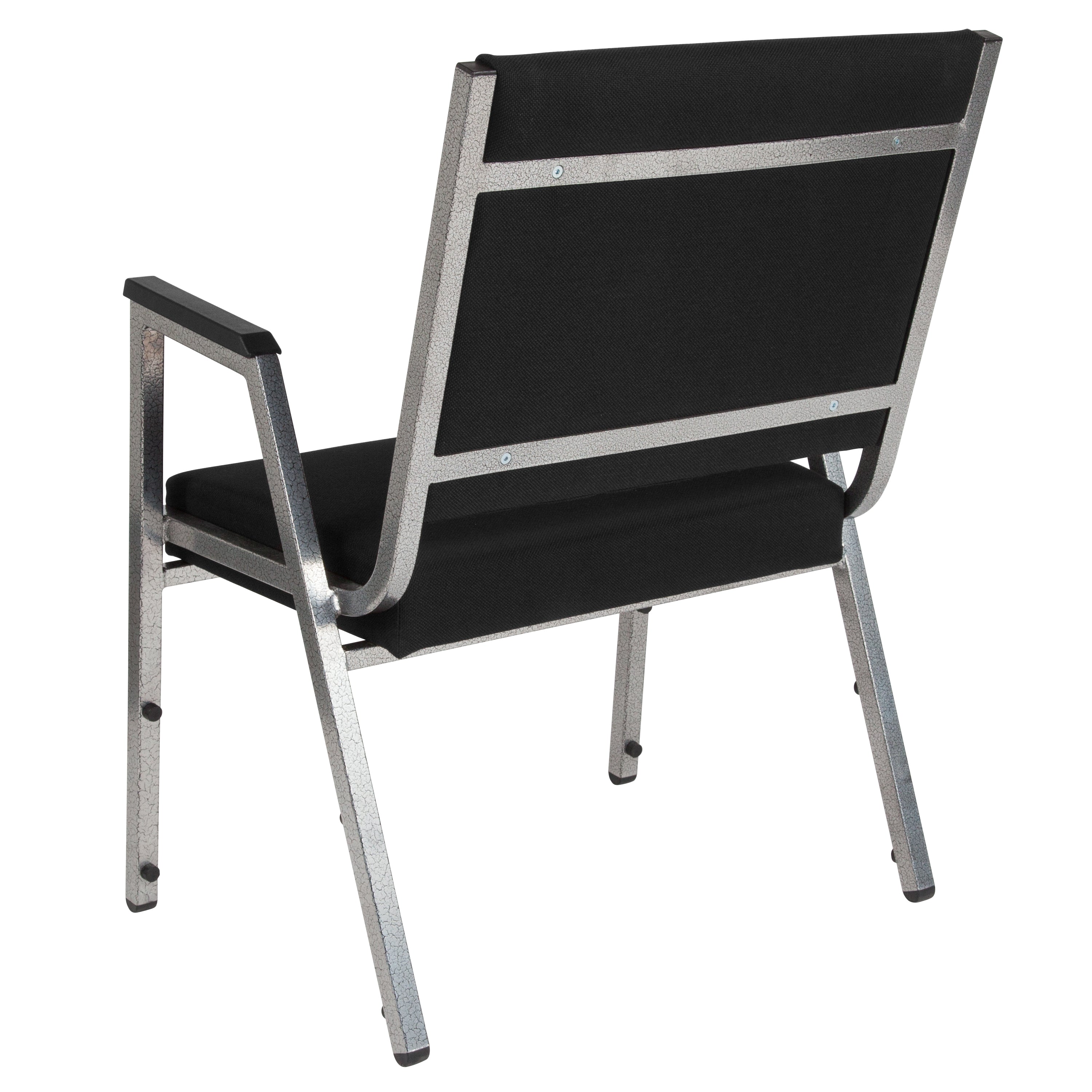 HERCULES Series 1000 lb. Rated Black Antimicrobial Fabric Bariatric Medical Reception Arm Chair