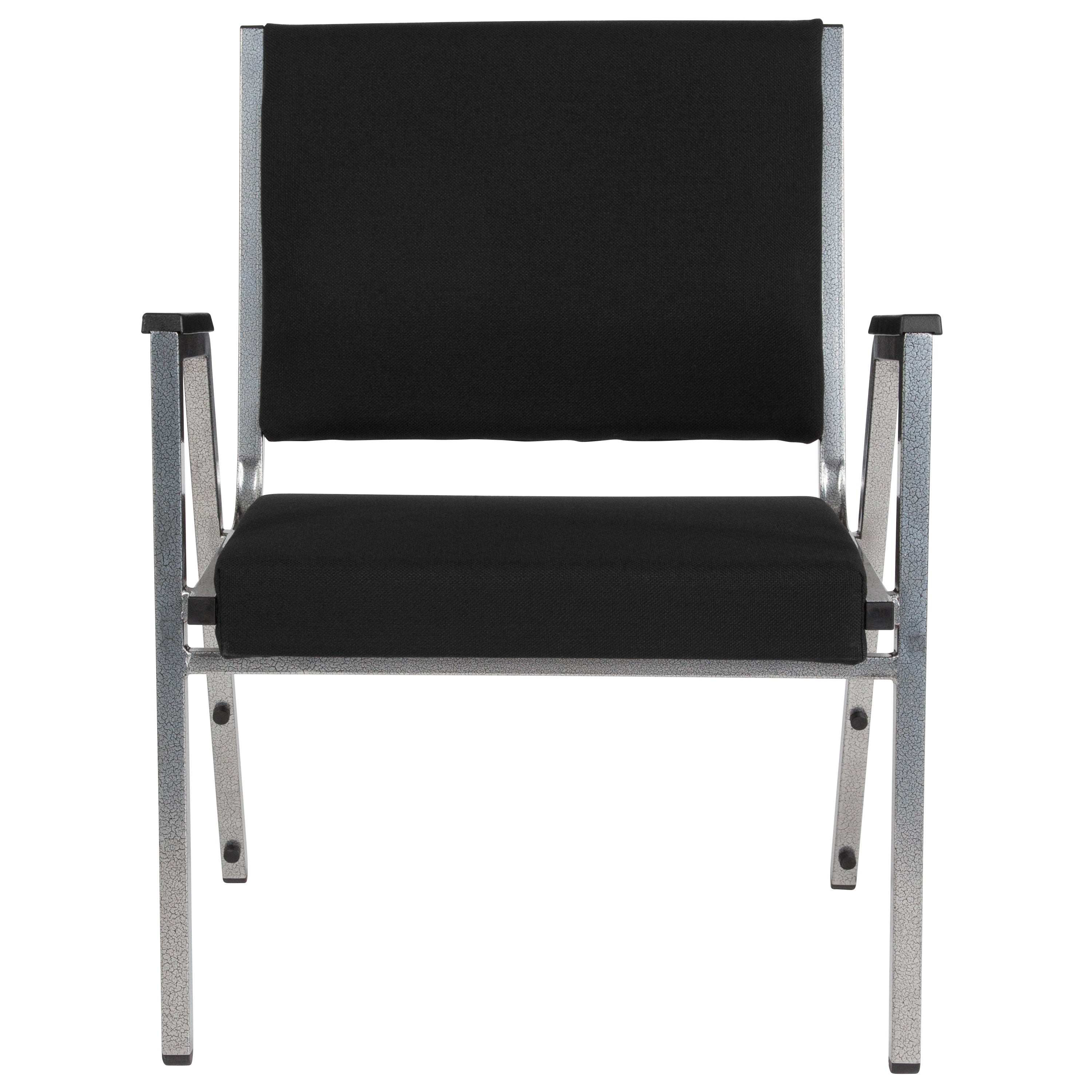 HERCULES Series 1000 lb. Rated Black Antimicrobial Fabric Bariatric Medical Reception Arm Chair