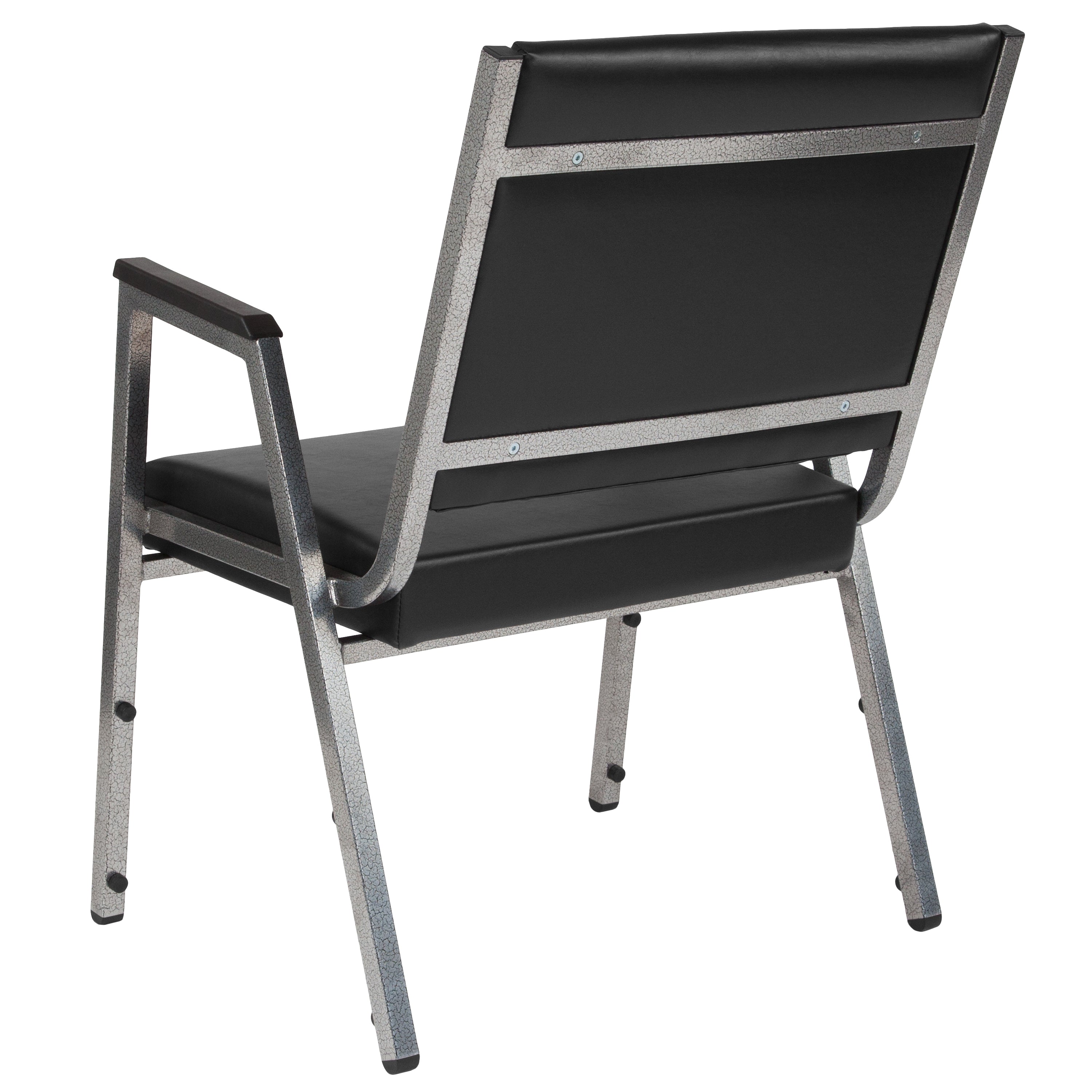 HERCULES Series 1000 lb. Rated Black Antimicrobial Vinyl Bariatric Medical Reception Arm Chair