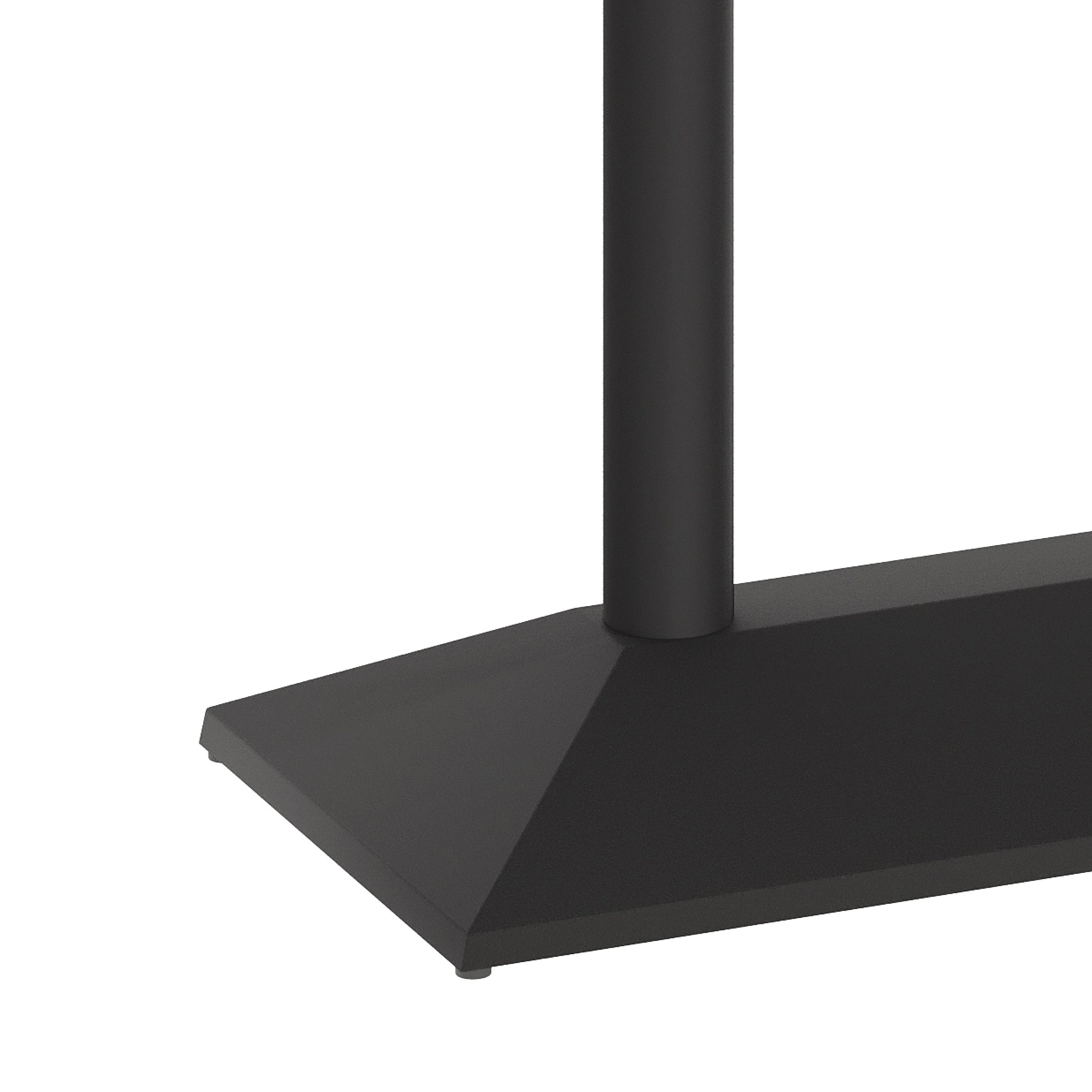 Palis 27"W x 15"D Indoor/Outdoor Dining Height Double Column Table Base for 30" x 48" Table Tops, Black
