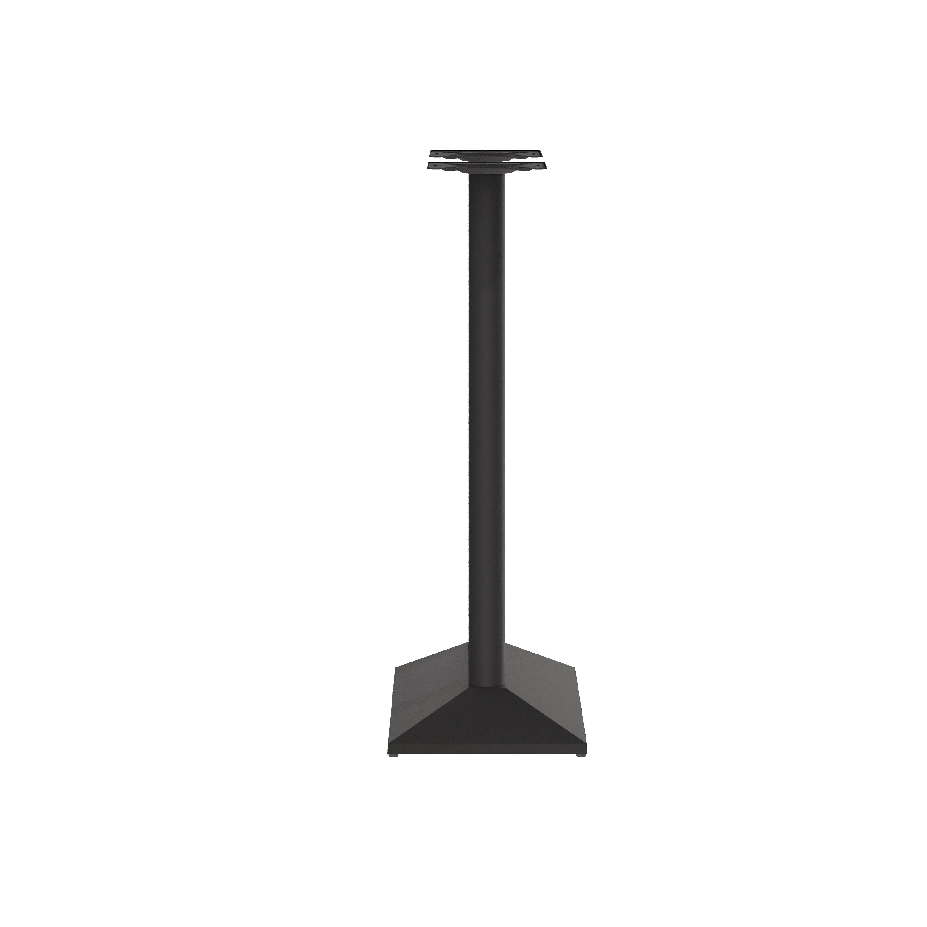 Palis 27"W x 15"D Indoor/Outdoor Dining Height Double Column Table Base for 30" x 48" Table Tops, Black