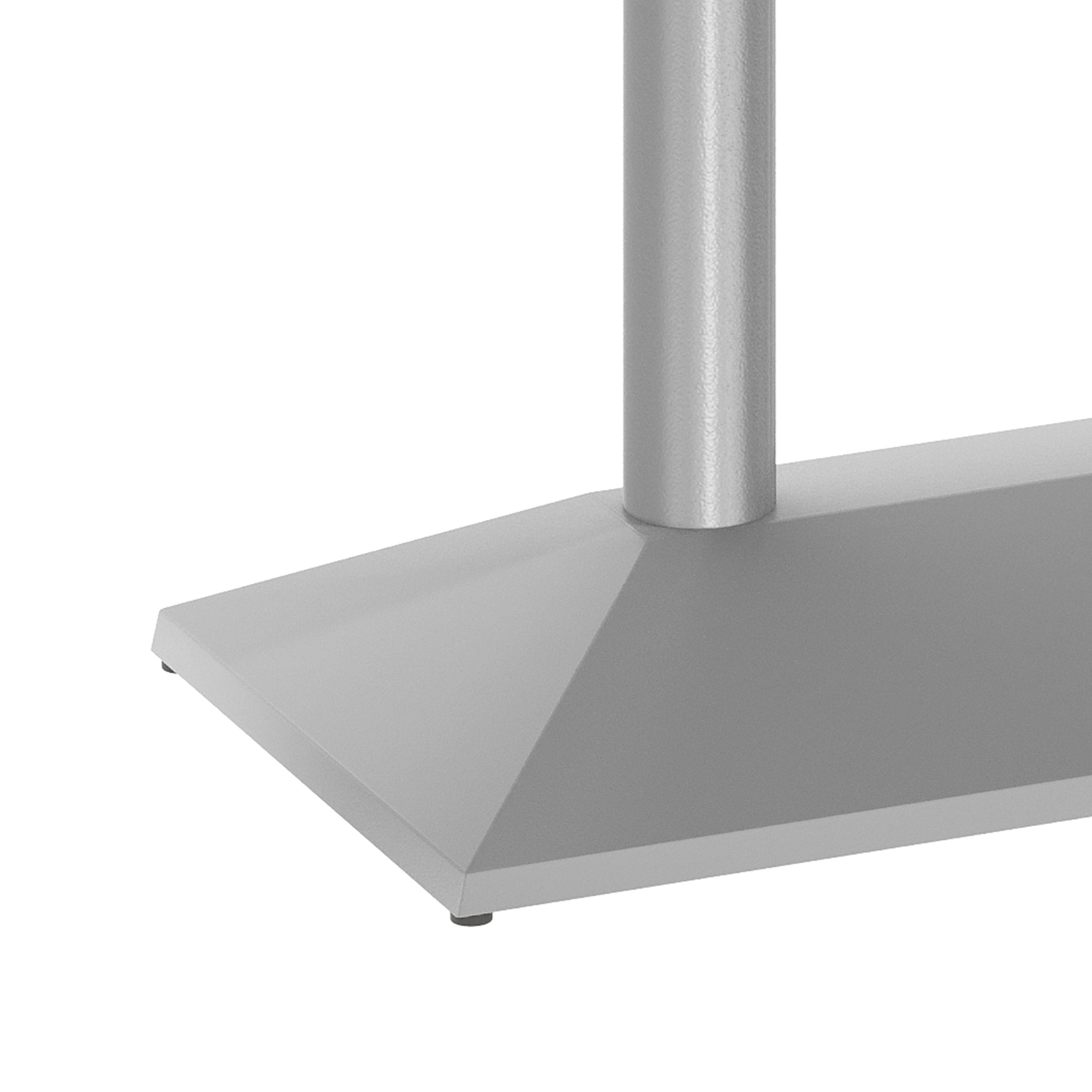 Palis 27"W x 15"D Indoor/Outdoor Dining Height Double Column Table Base for 30" x 48" Table Tops, Silver