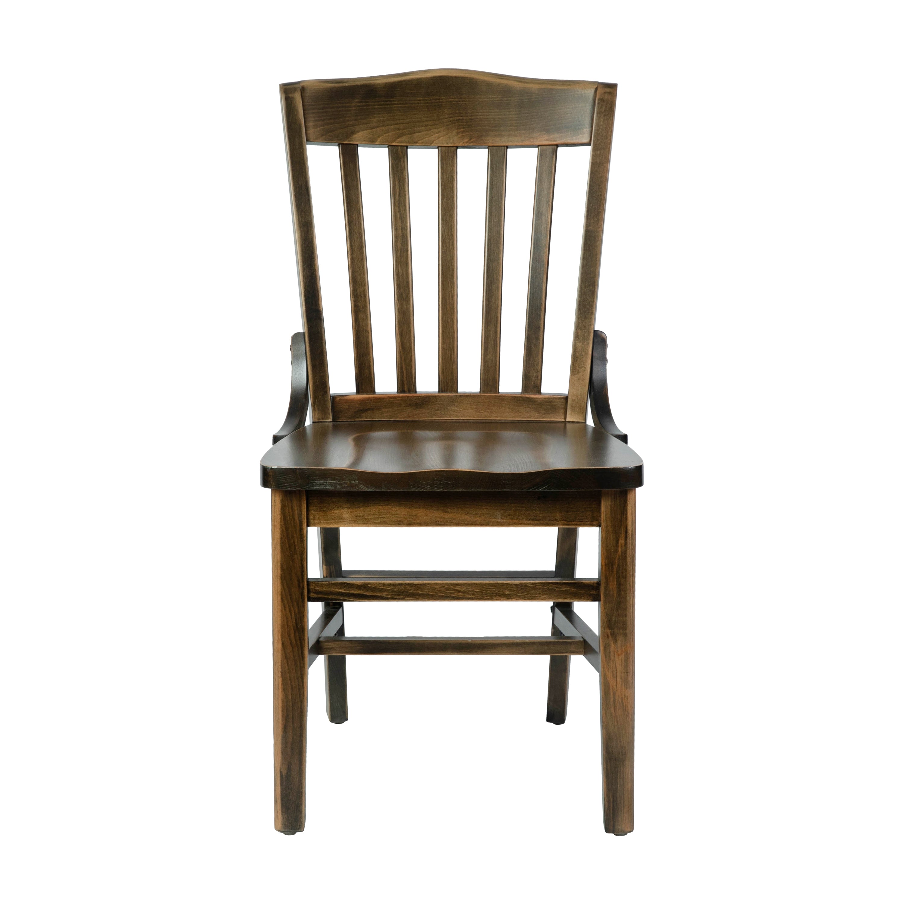 HERCULES School House Back Antique Copper Wood Restaurant Chair