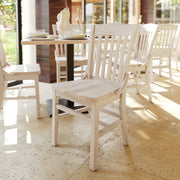 HERCULES School House Back Antique White Wood Restaurant Chair