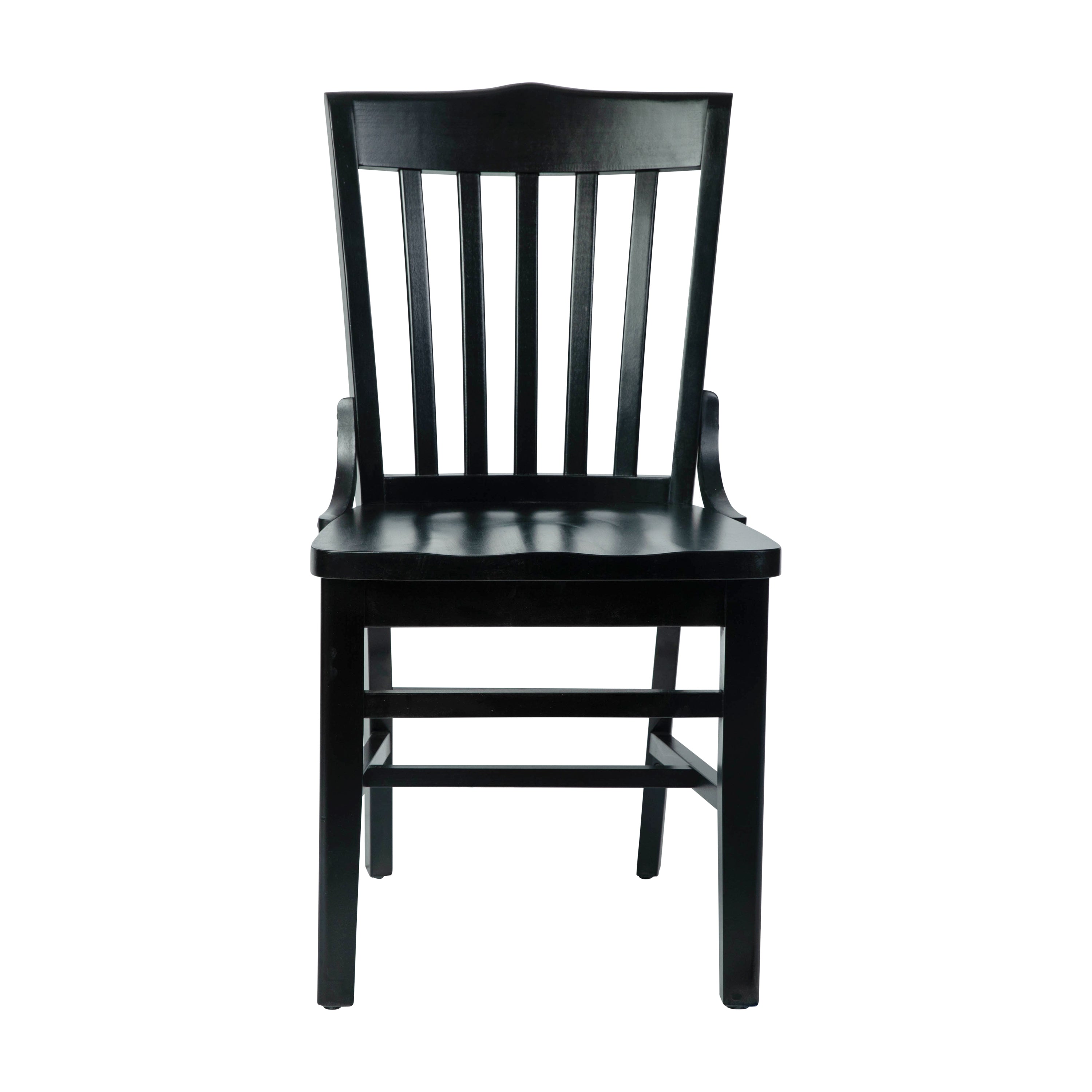 HERCULES School House Back Black Wood Restaurant Chair