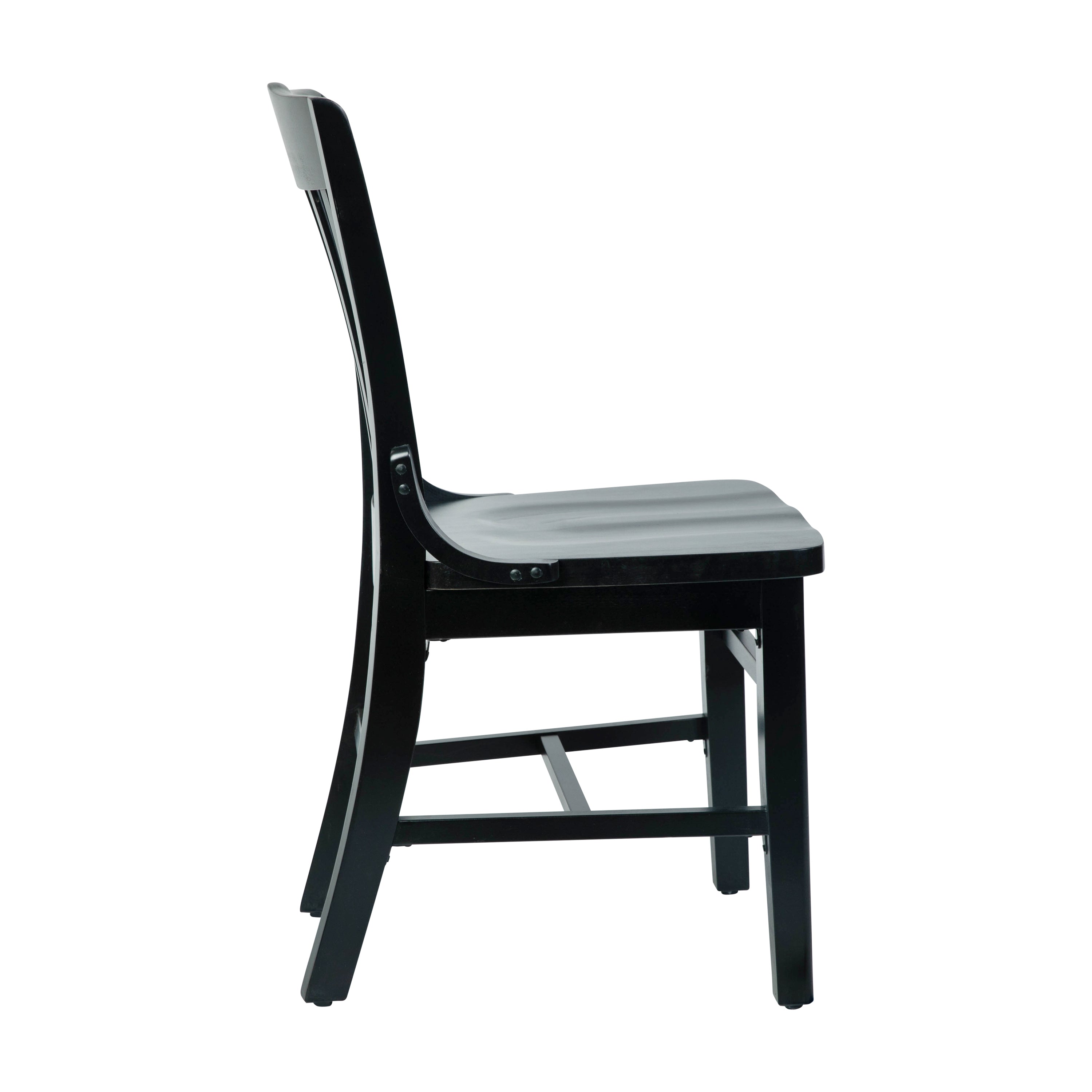 HERCULES School House Back Black Wood Restaurant Chair