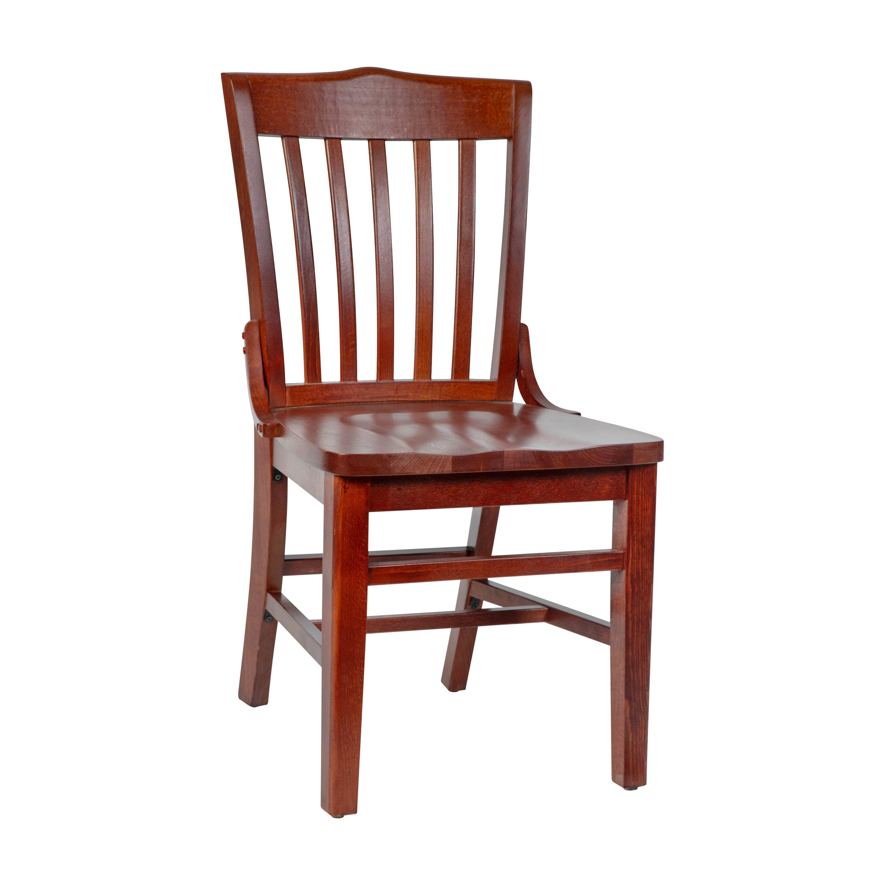 HERCULES Series School House Back Mahogany Wood Restaurant Chair