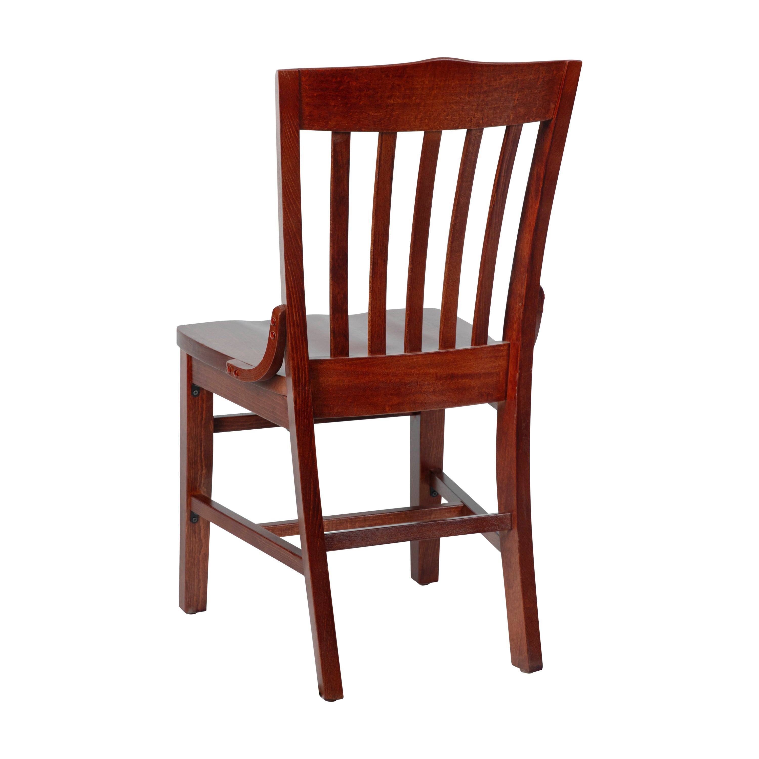 HERCULES Series School House Back Mahogany Wood Restaurant Chair