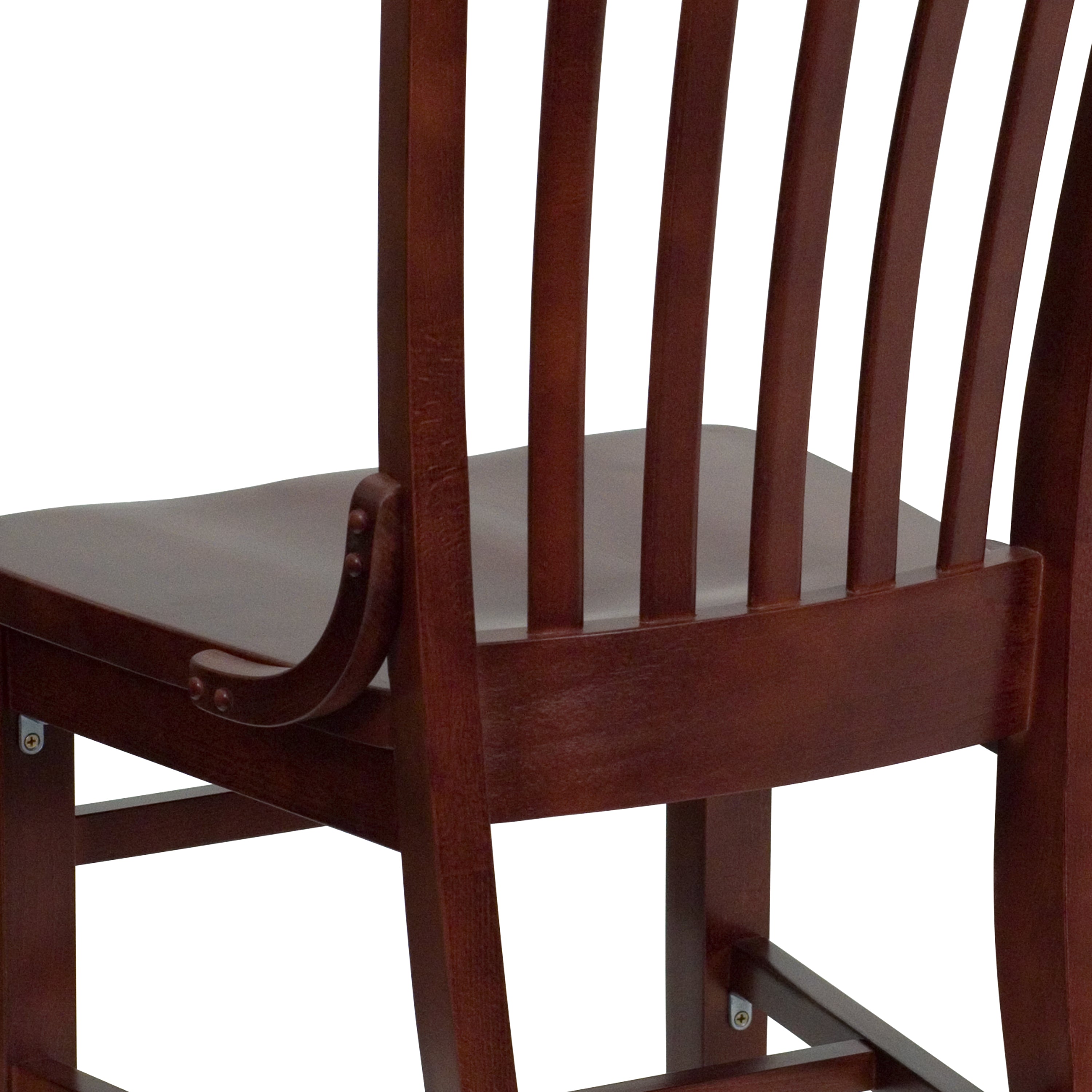 HERCULES Series School House Back Mahogany Wood Restaurant Chair