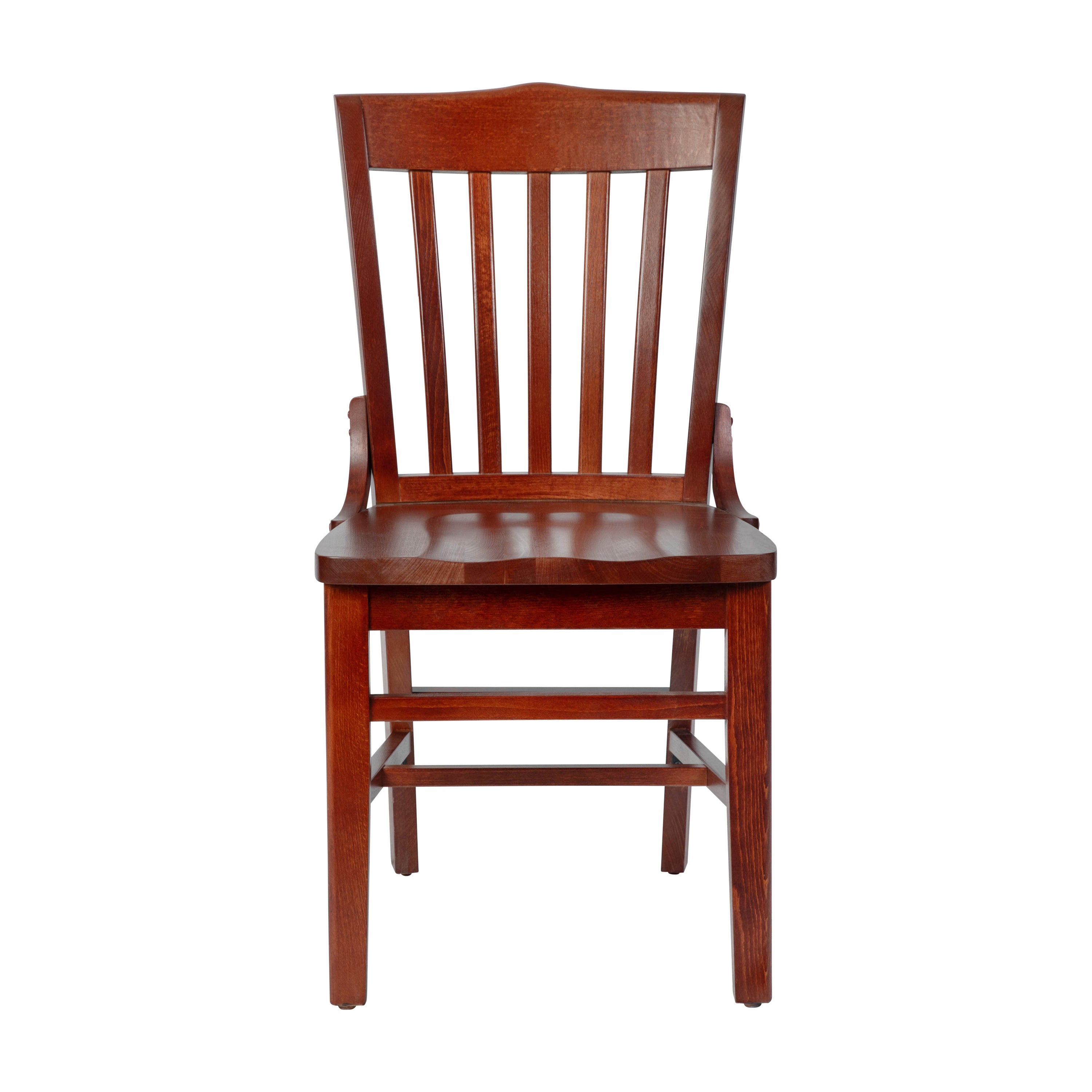 HERCULES Series School House Back Mahogany Wood Restaurant Chair