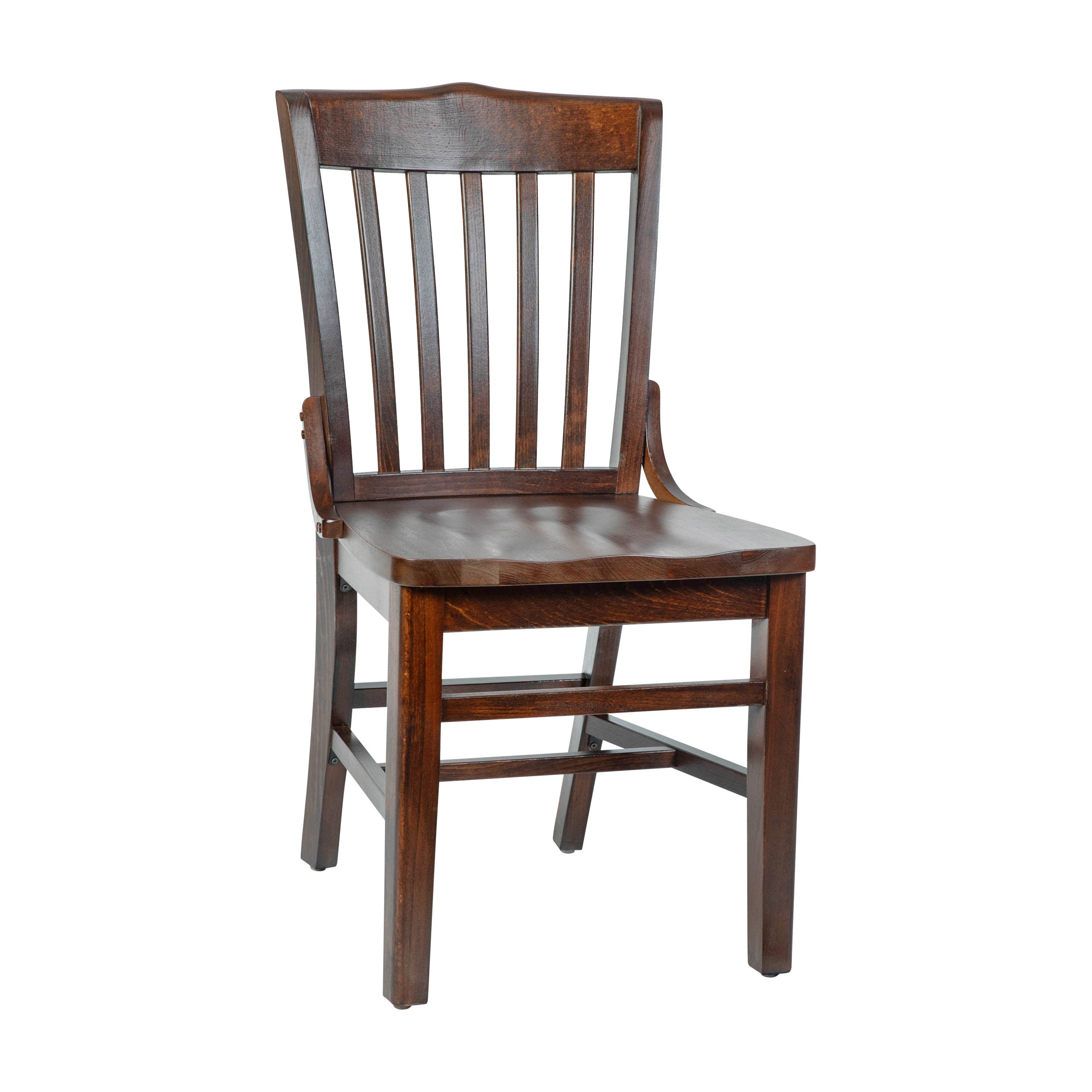 HERCULES Series School House Back Walnut Wood Restaurant Chair