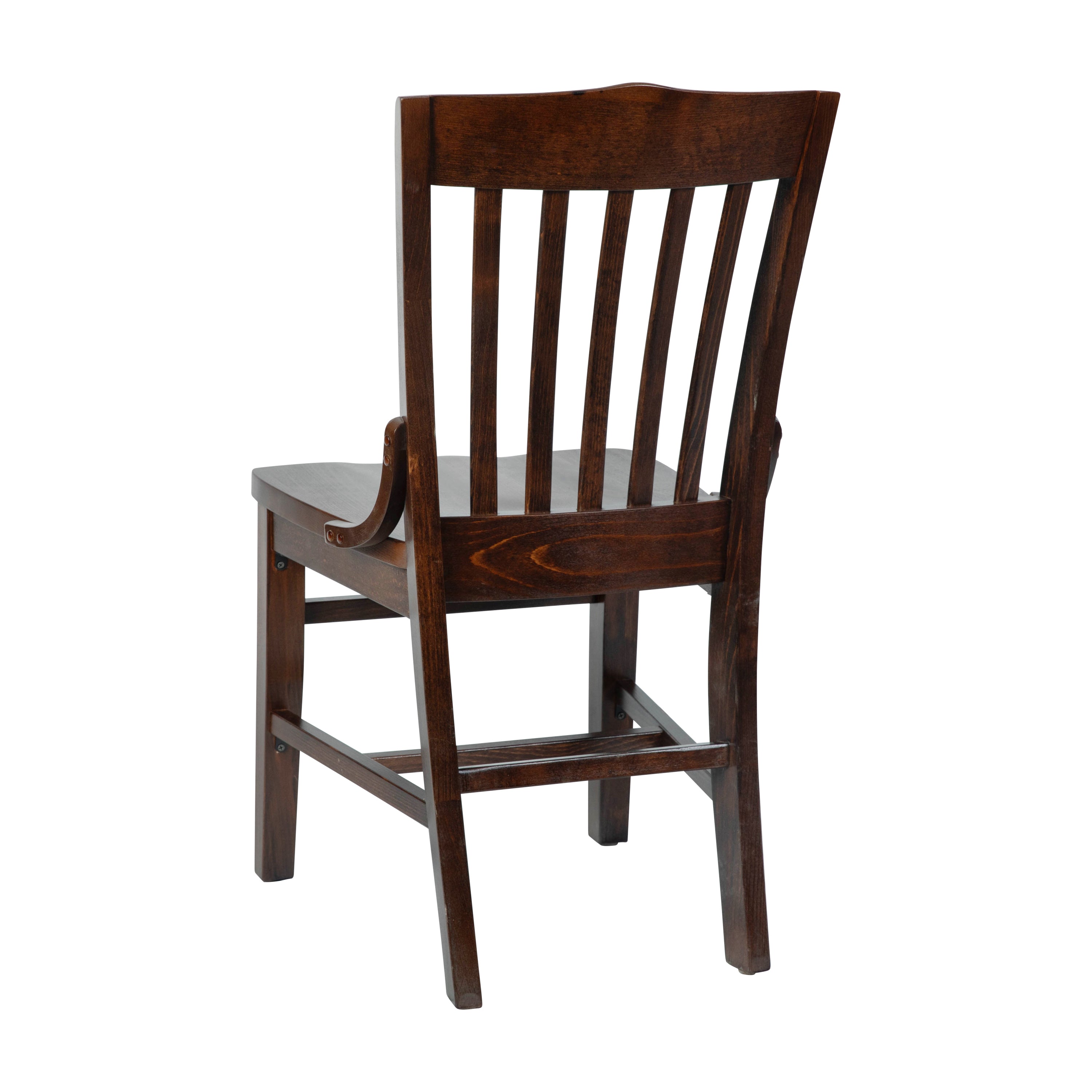 HERCULES Series School House Back Walnut Wood Restaurant Chair