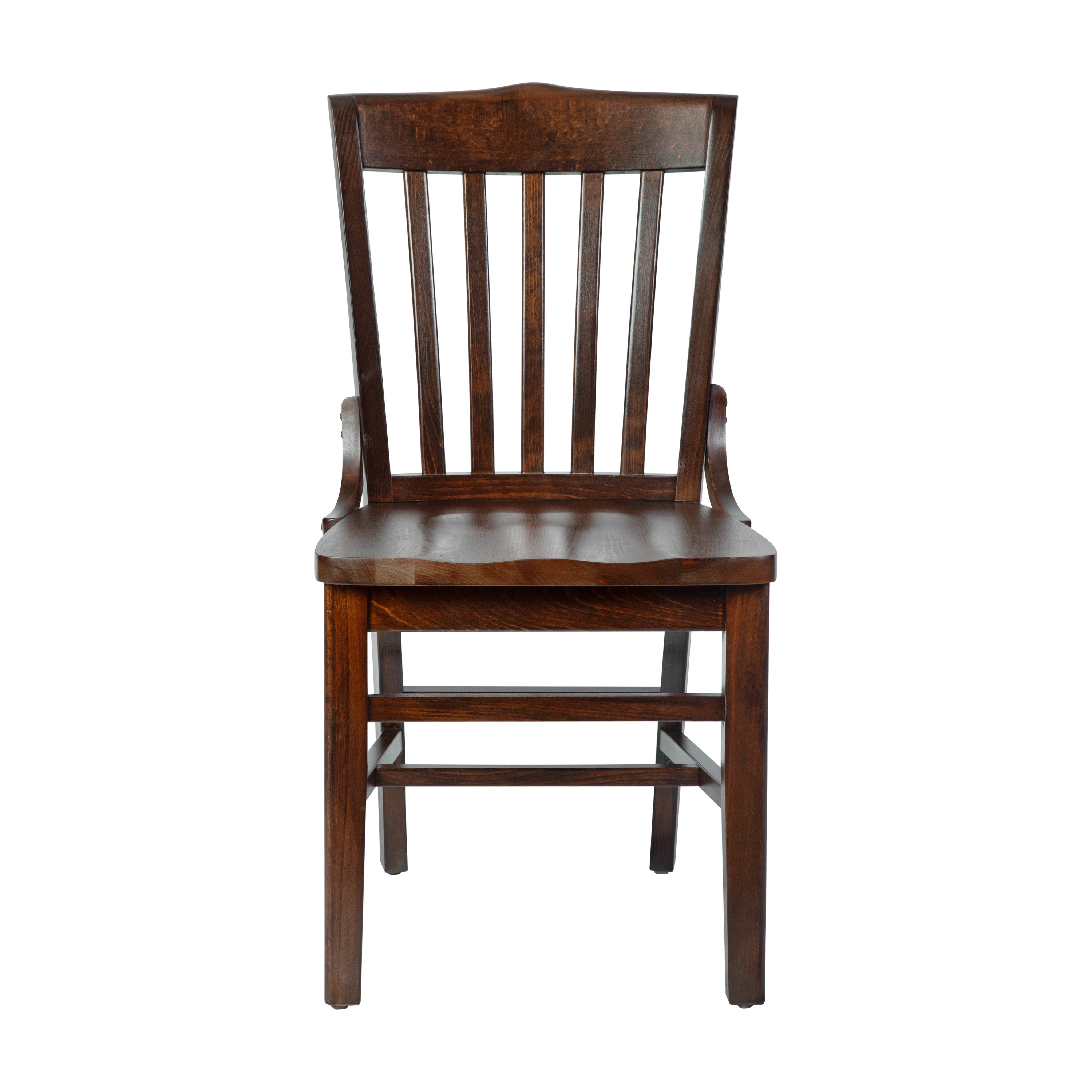 HERCULES Series School House Back Walnut Wood Restaurant Chair