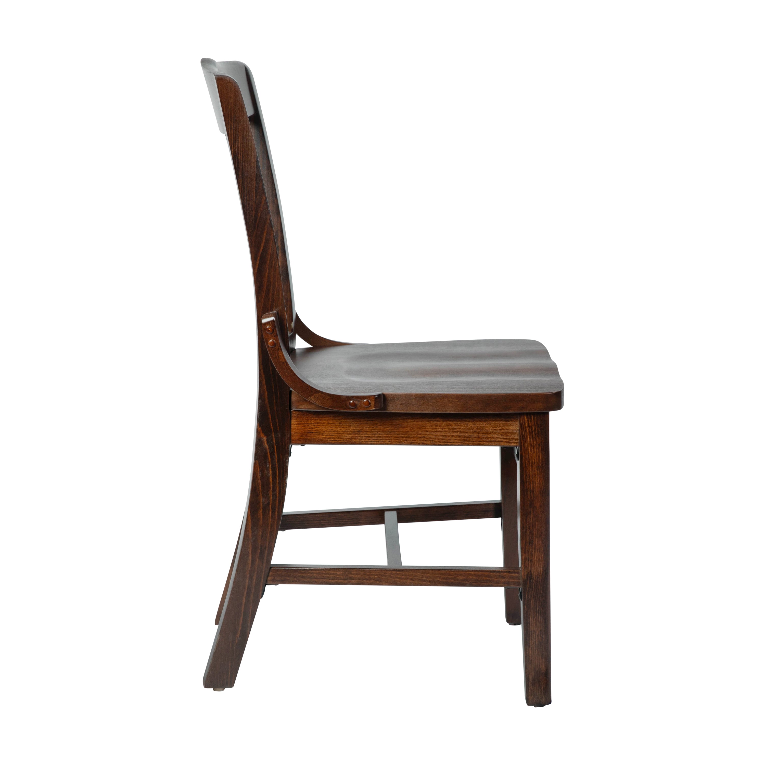 HERCULES Series School House Back Walnut Wood Restaurant Chair