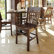 HERCULES Series School House Back Walnut Wood Restaurant Chair
