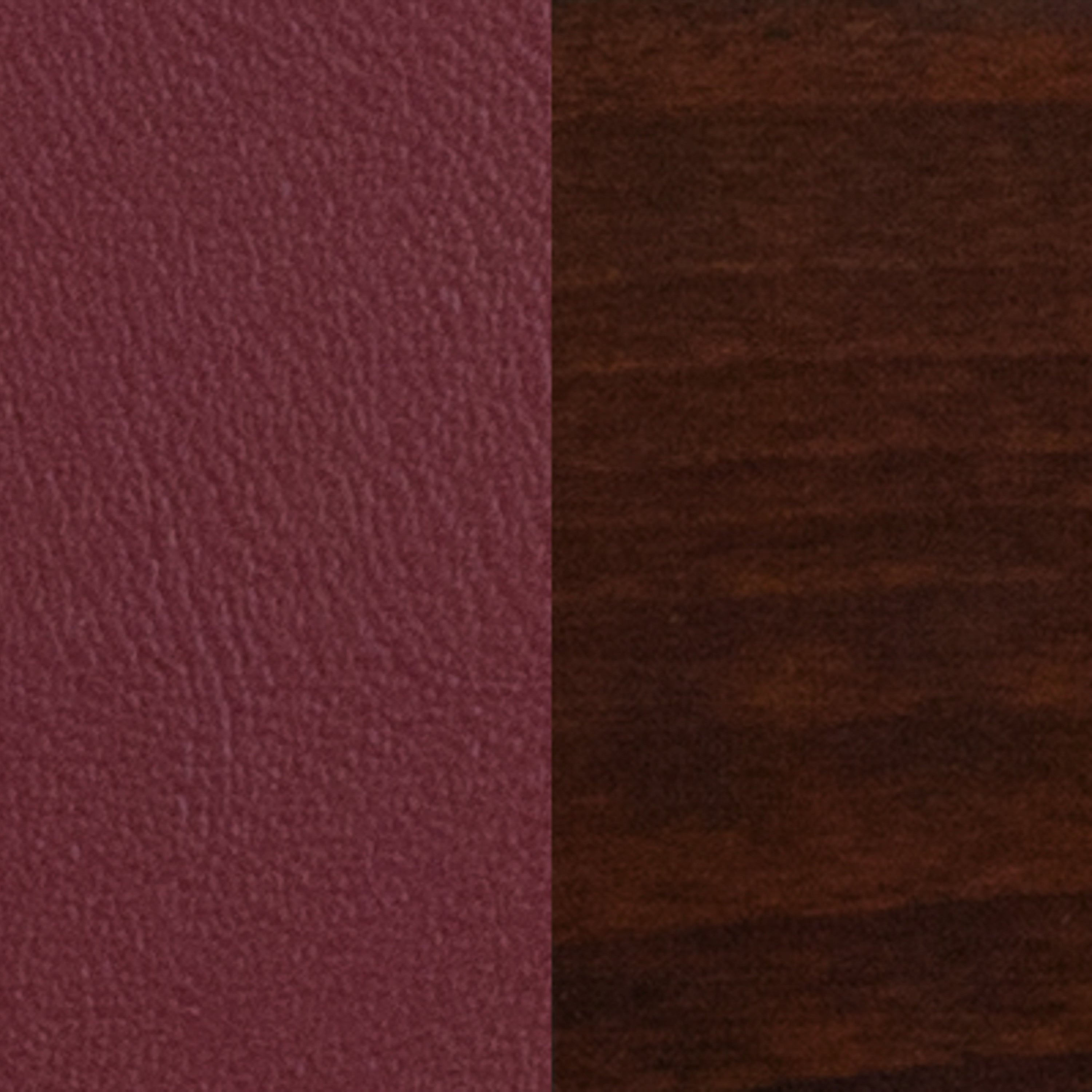 Darby Series Slat Back Walnut Wood Restaurant Barstool - Burgundy Vinyl Seat