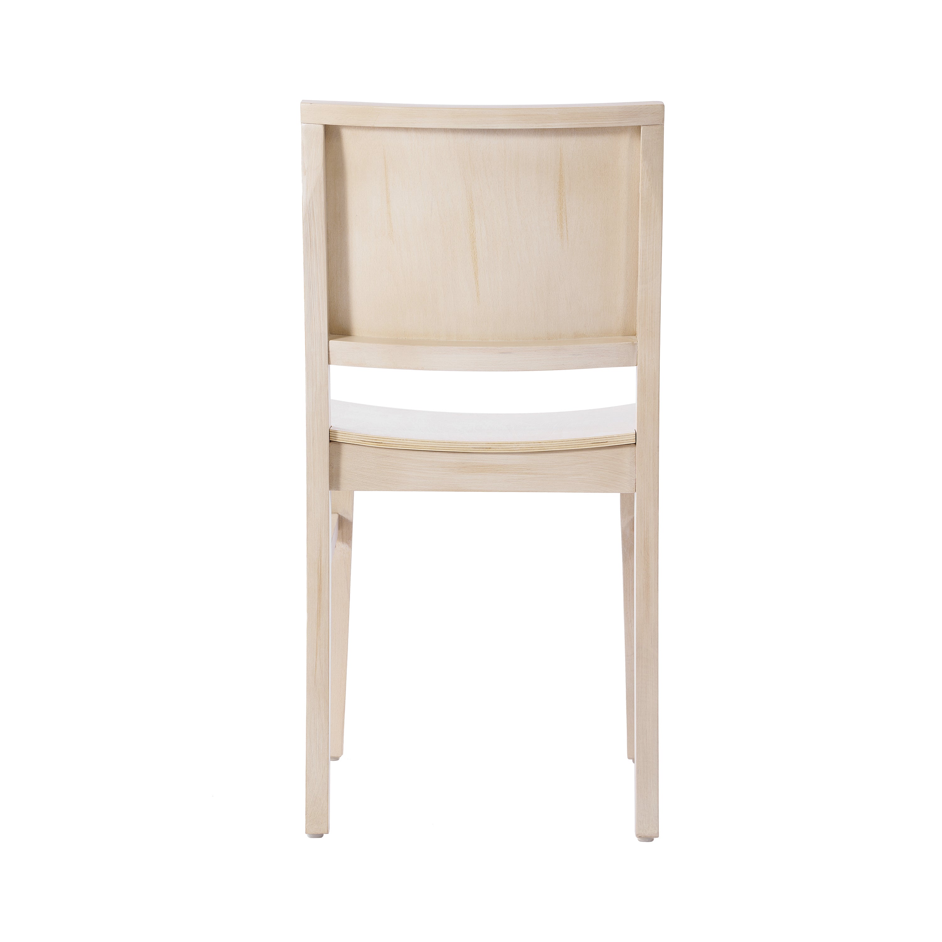 Naples Commercial Grade Solid Wood Dining Chair with Curved Backrest and Antique White Finish