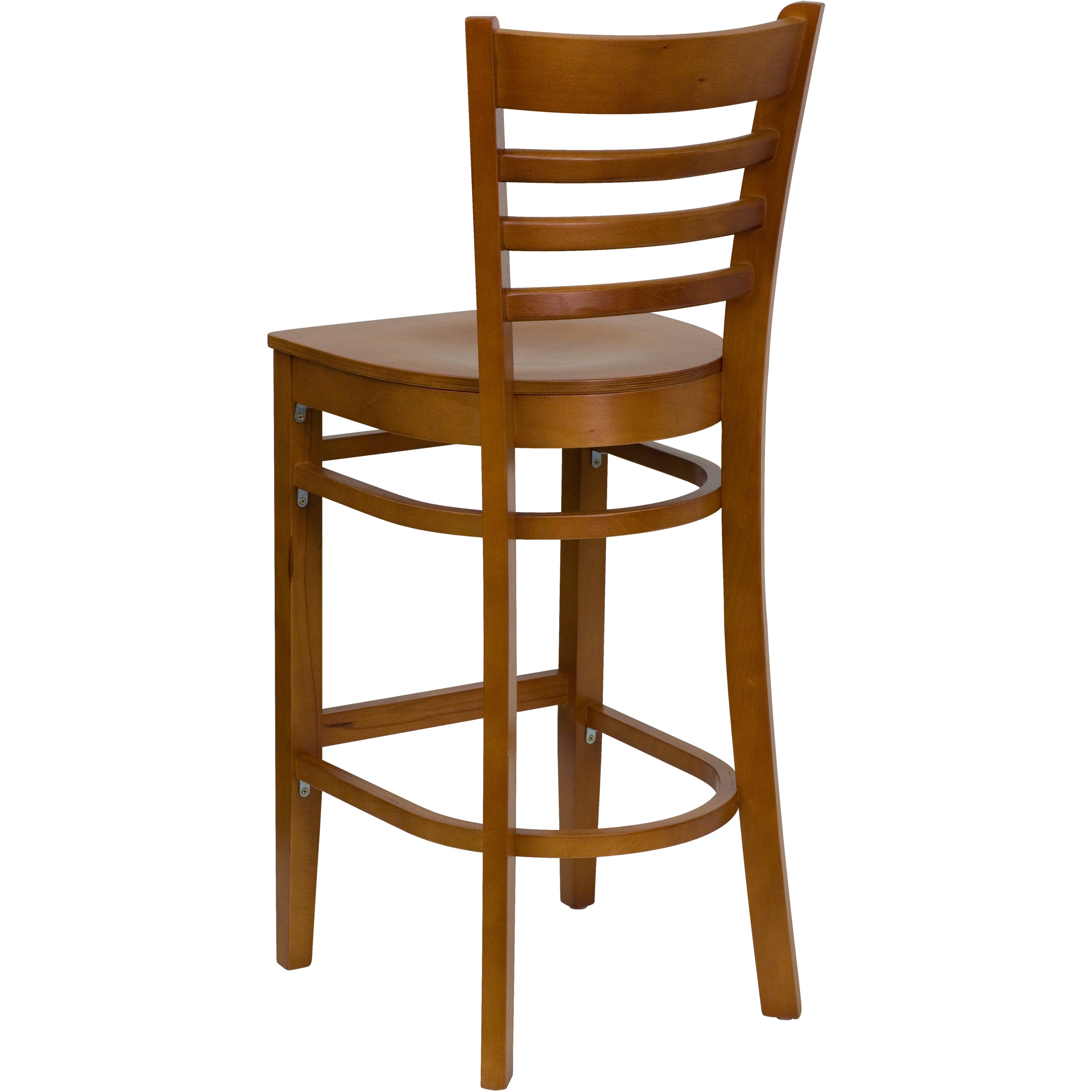 HERCULES Series Ladder Back Cherry Wood Restaurant Barstool