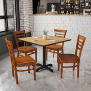 HERCULES Series Ladder Back Cherry Wood Restaurant Chair