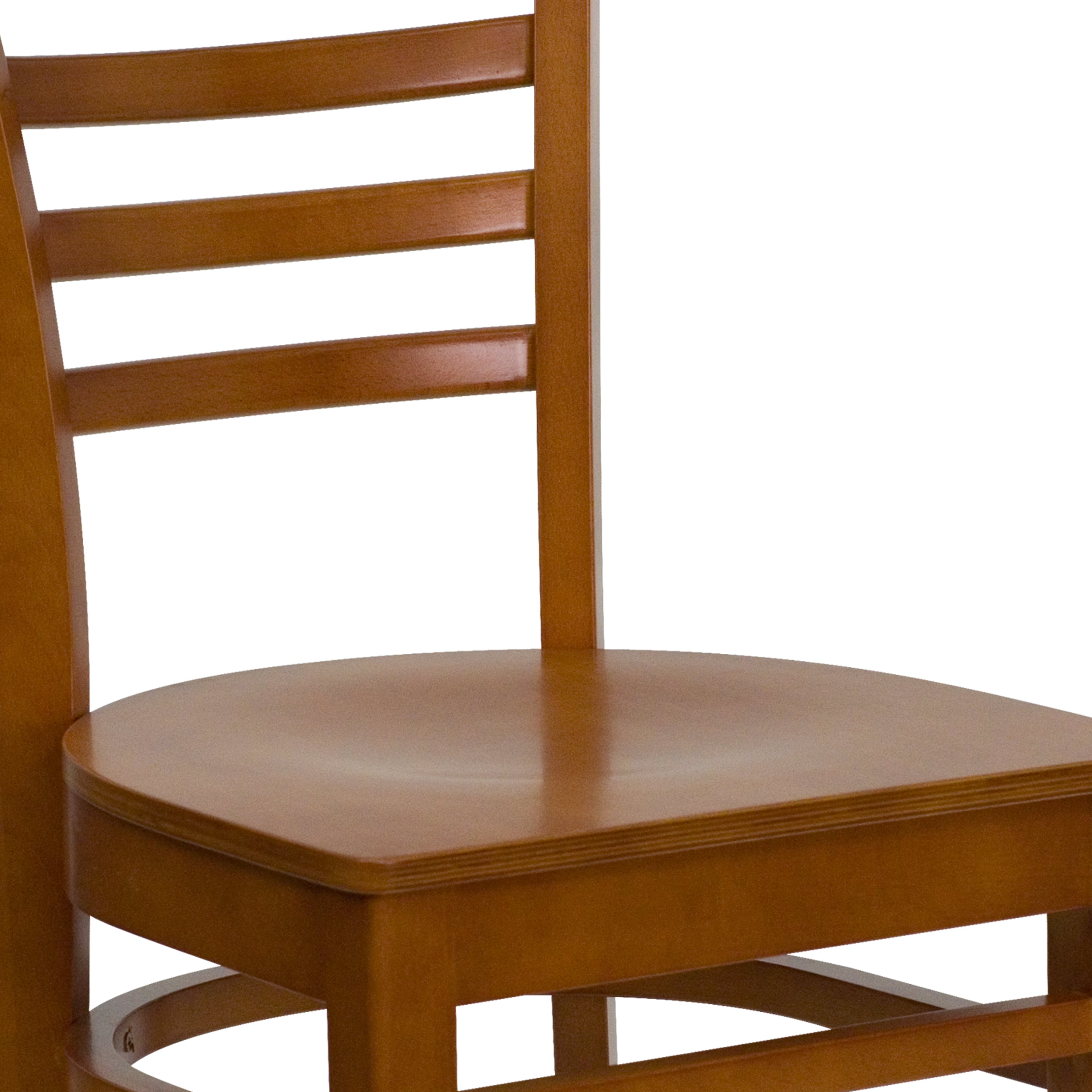 HERCULES Series Ladder Back Cherry Wood Restaurant Chair