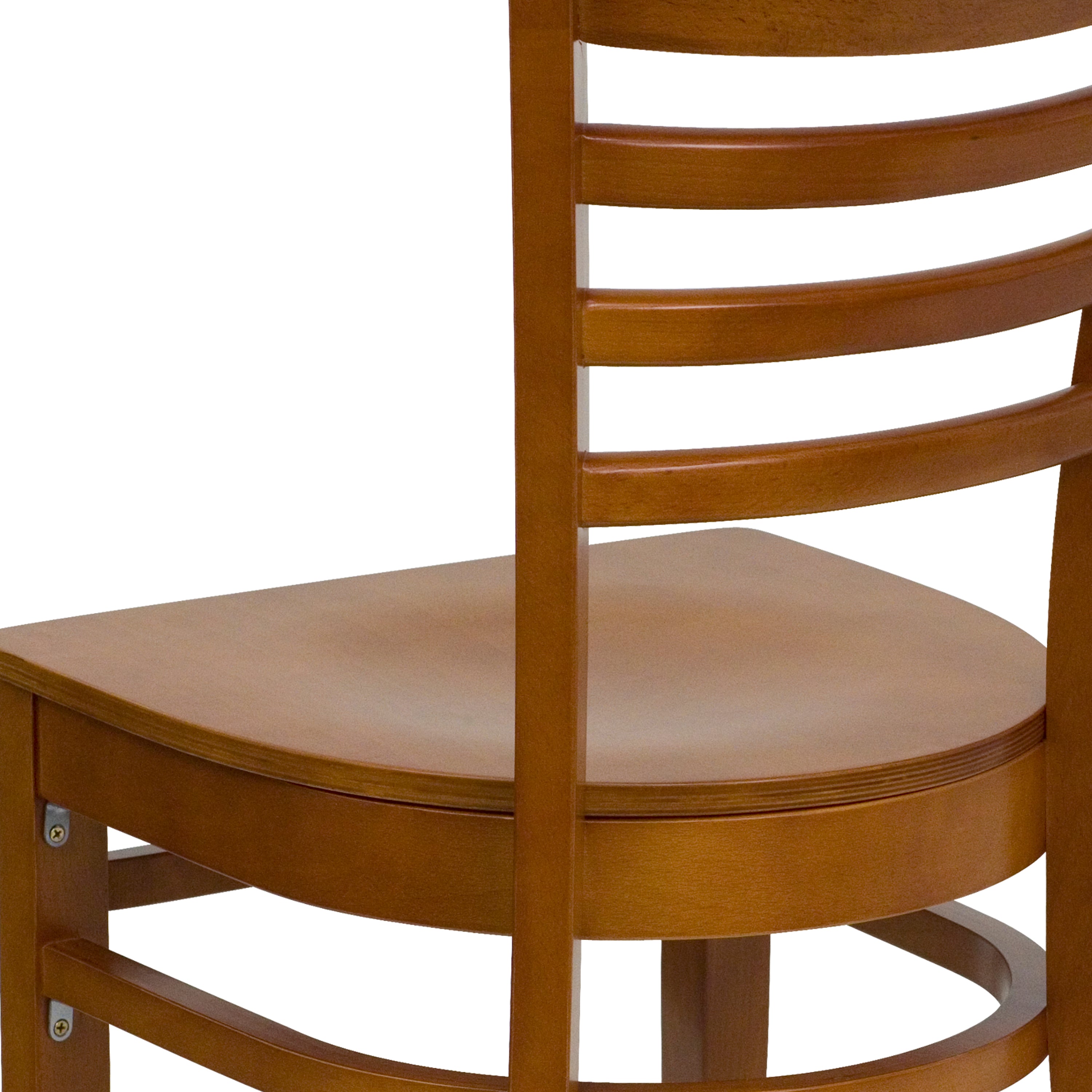 HERCULES Series Ladder Back Cherry Wood Restaurant Chair
