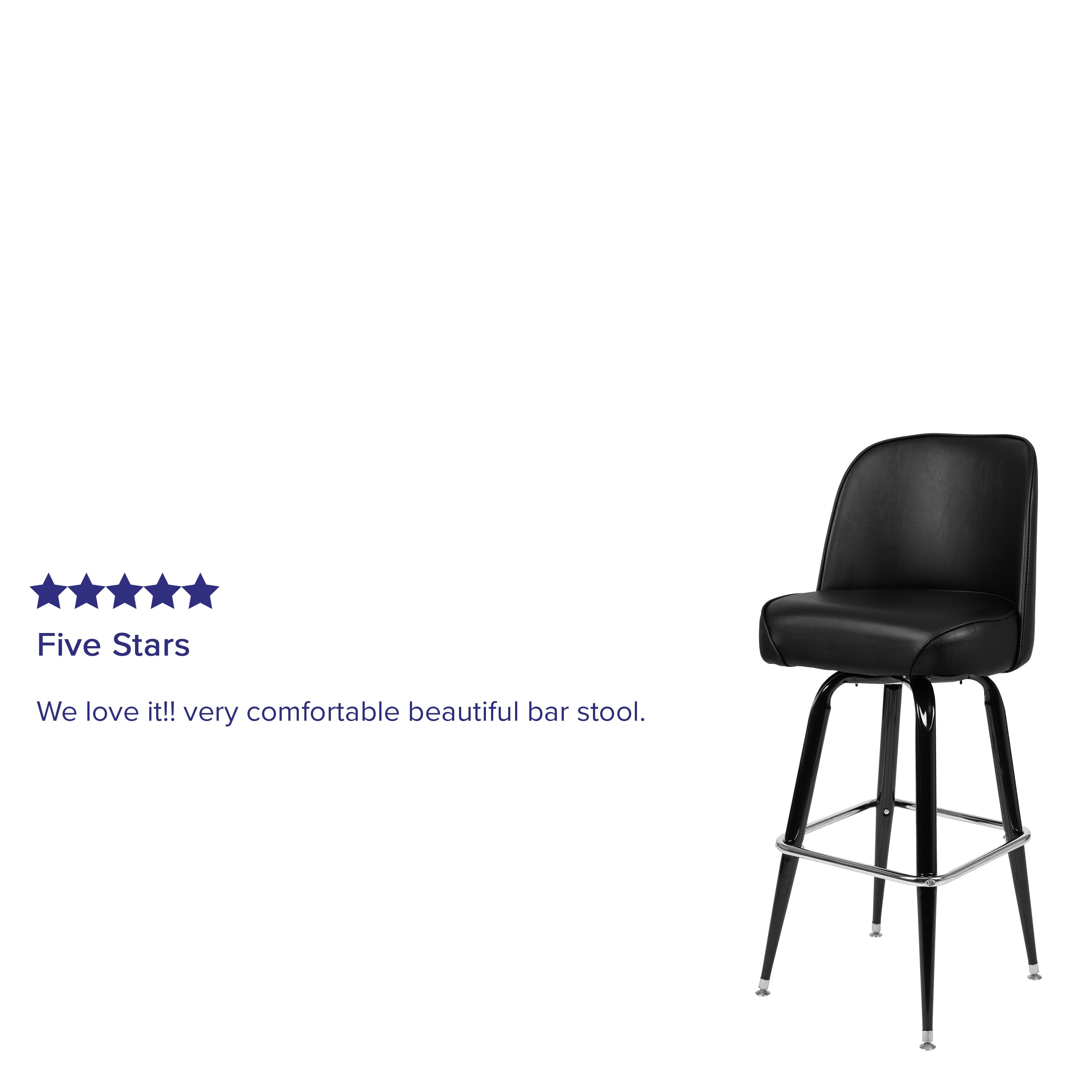 James Metal Barstool with Swivel Bucket Seat