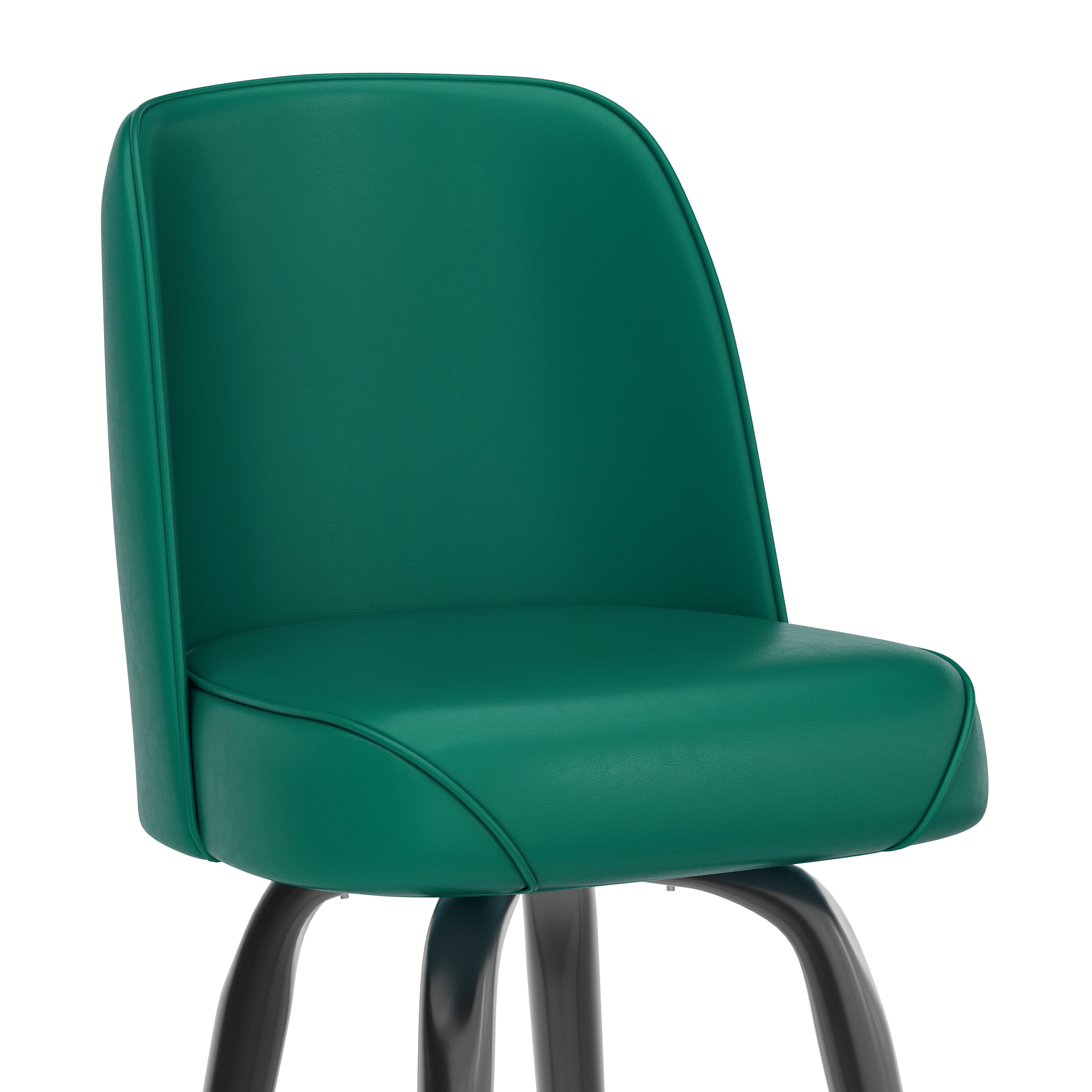 James Commercial Grade Metal Barstool with Green Swivel Bucket Seat