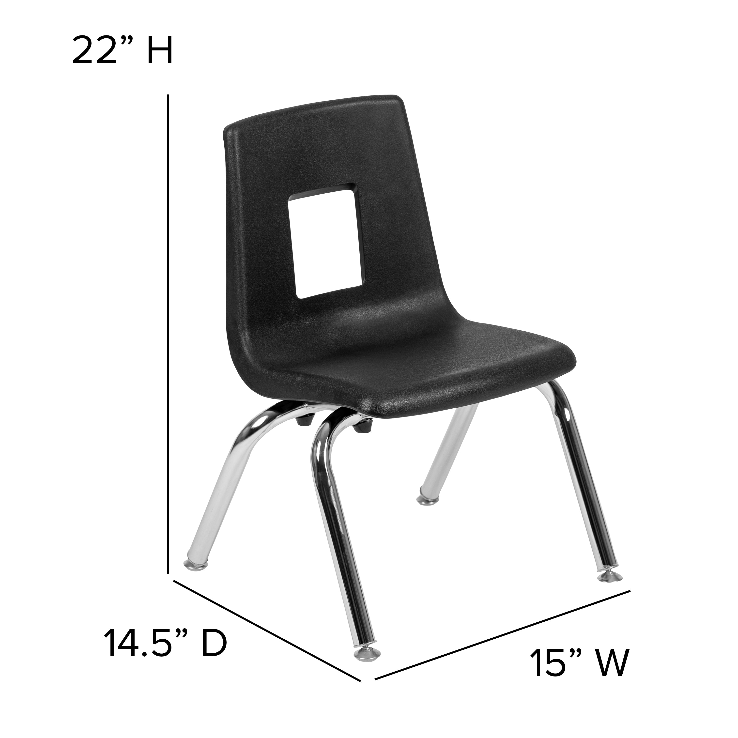 Emmy 47.5" Circle Wave Flexible Laminate Activity Table Set with 12" Student Stack Chairs, Grey/Black