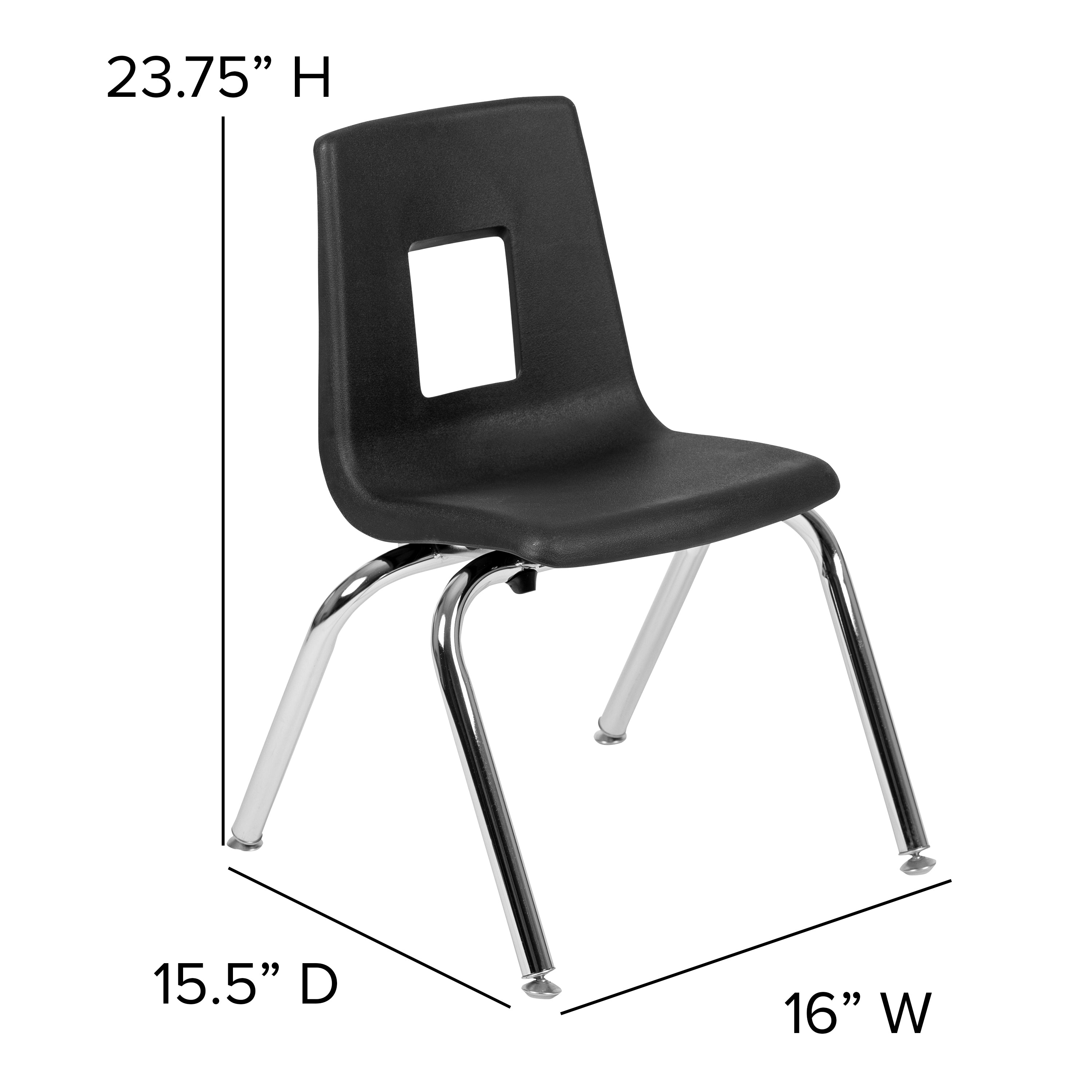 Emmy Mobile 86" Oval Wave Flexible Laminate Activity Table Set with 14" Student Stack Chairs, Grey/Black