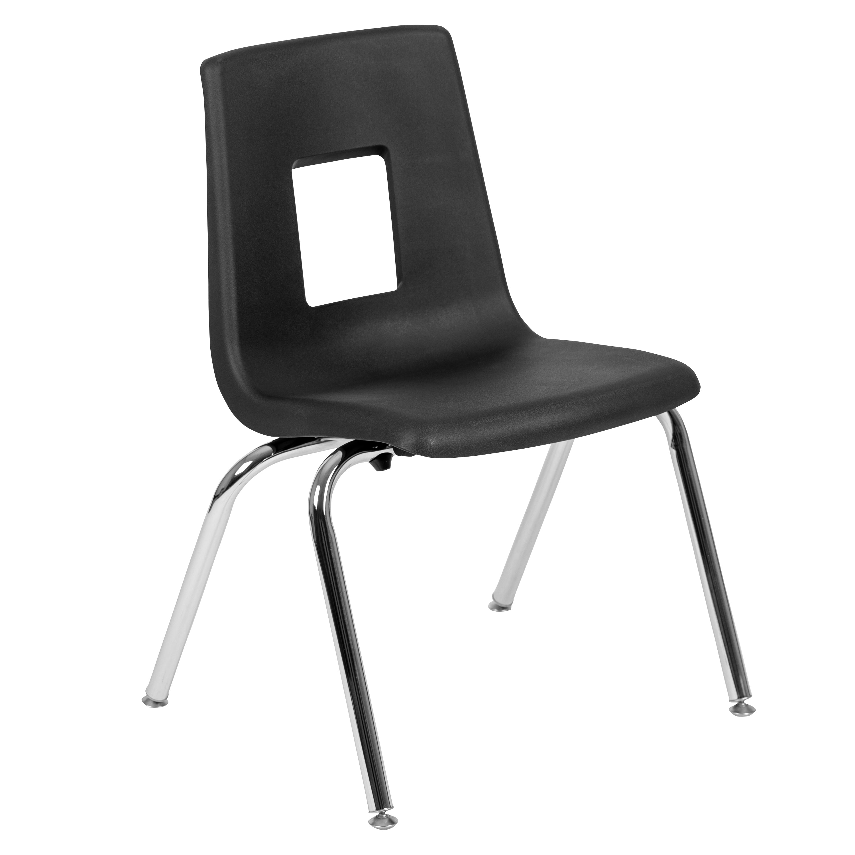 Emmy 47.5" Circle Wave Flexible Laminate Activity Table Set with 16" Student Stack Chairs, Grey/Black