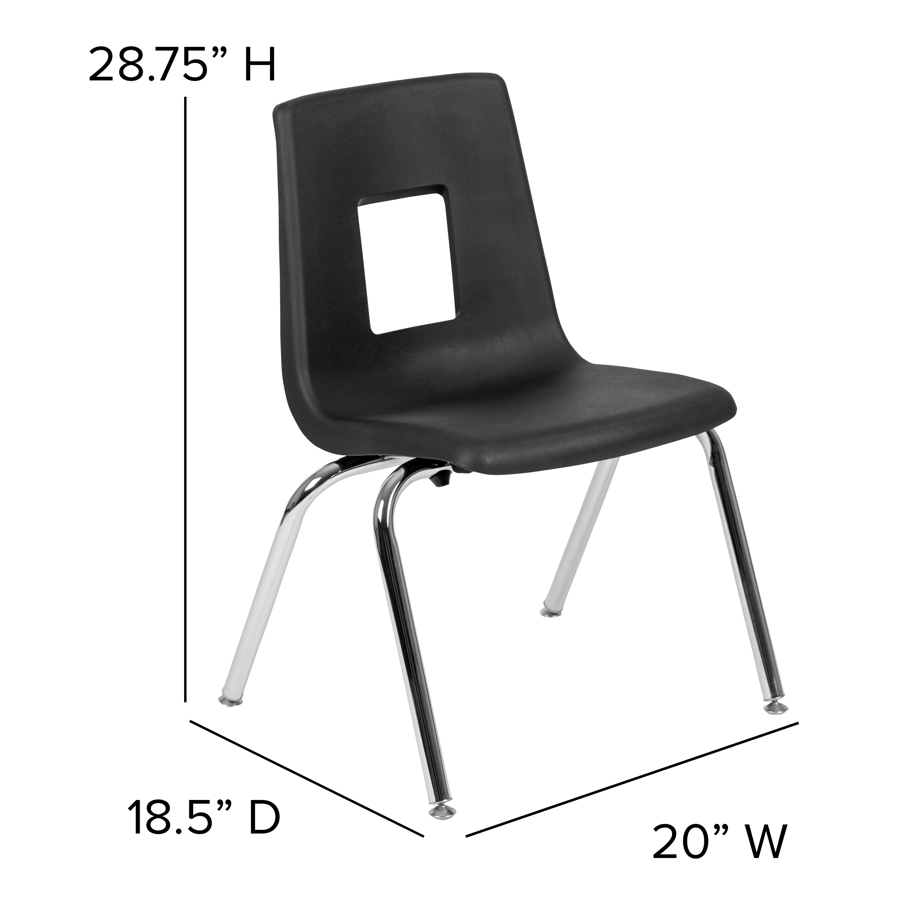 Emmy 60" Circle Wave Flexible Laminate Activity Table Set with 16" Student Stack Chairs, Grey/Black