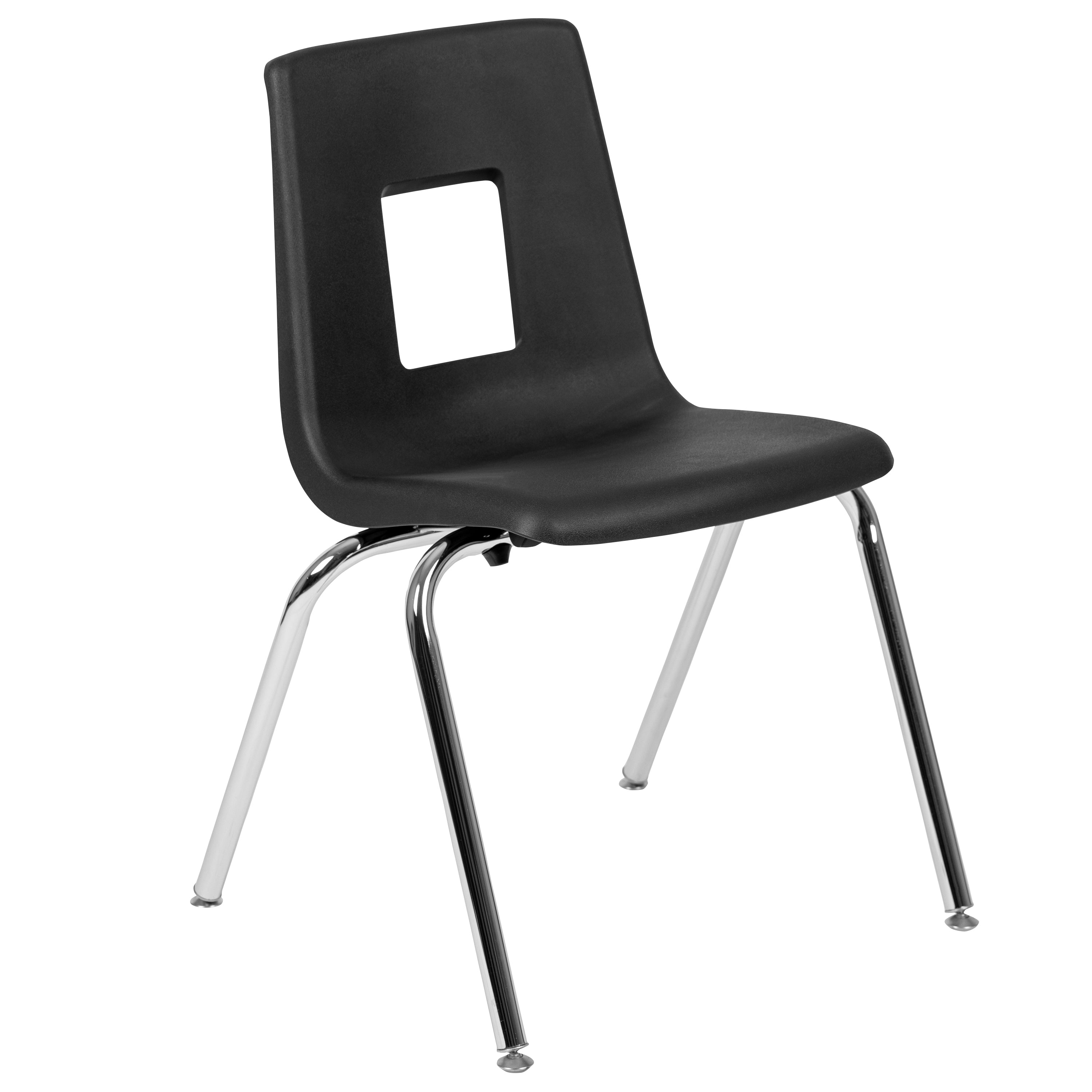 Emmy Mobile 60" Circle Wave Flexible Laminate Activity Table Set with 18" Student Stack Chairs, Grey/Black