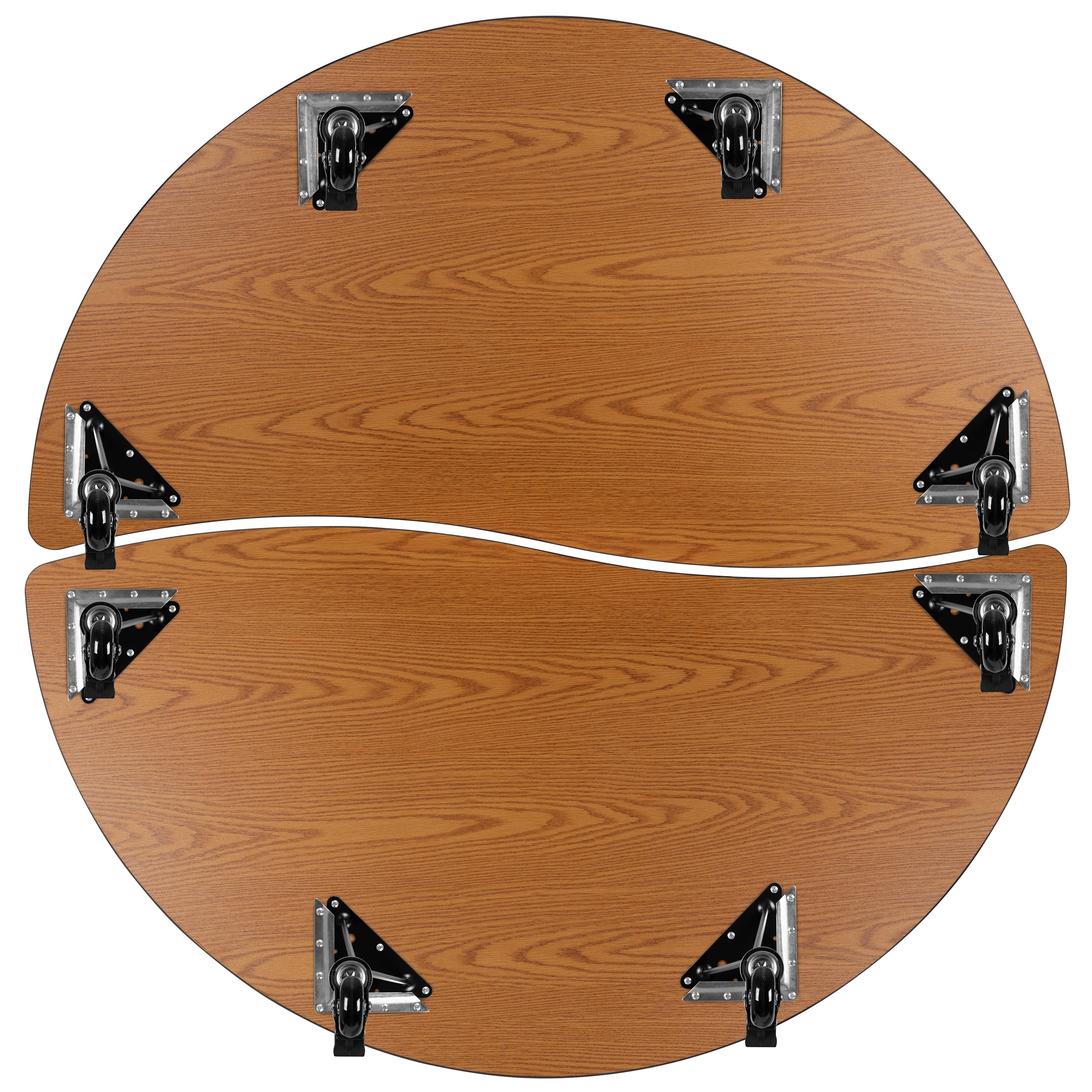 Emmy 2 Piece Mobile Emmy 60" Circle Wave Flexible Grey Thermal Laminate Adjustable Activity Table Set
