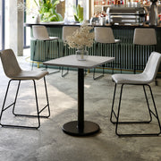 Graniss 24'' x 30'' Gray Rectangular Laminate Table Top with Black 18" Round Table Height Base
