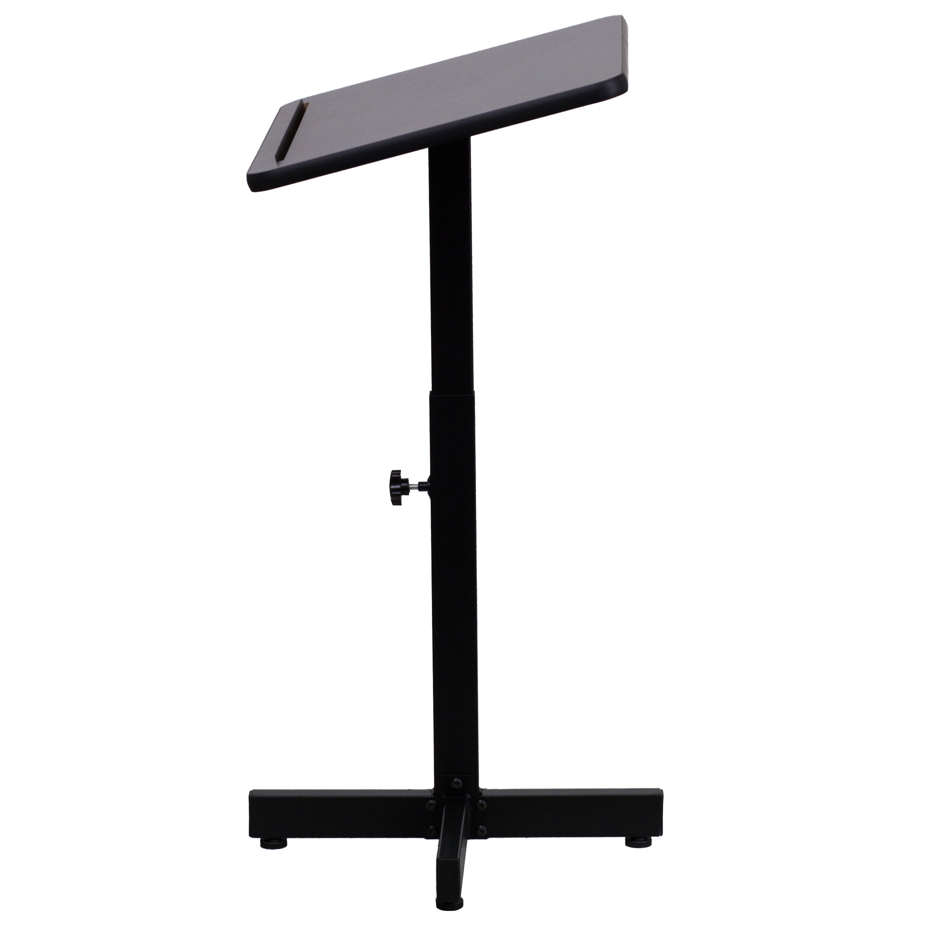 Mysta Adjustable Height Metal Lectern in Mahogany