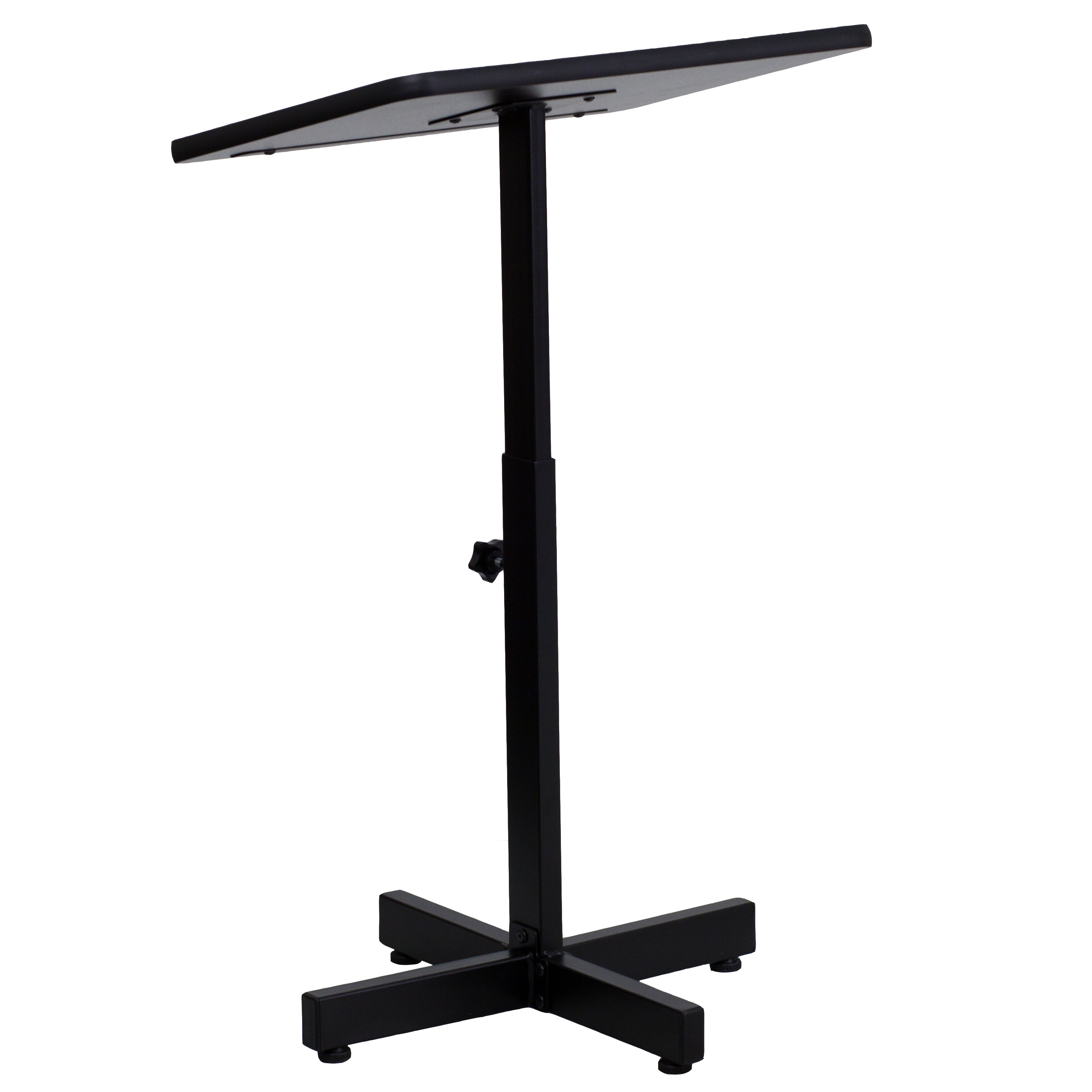 Mysta Adjustable Height Metal Lectern in Mahogany