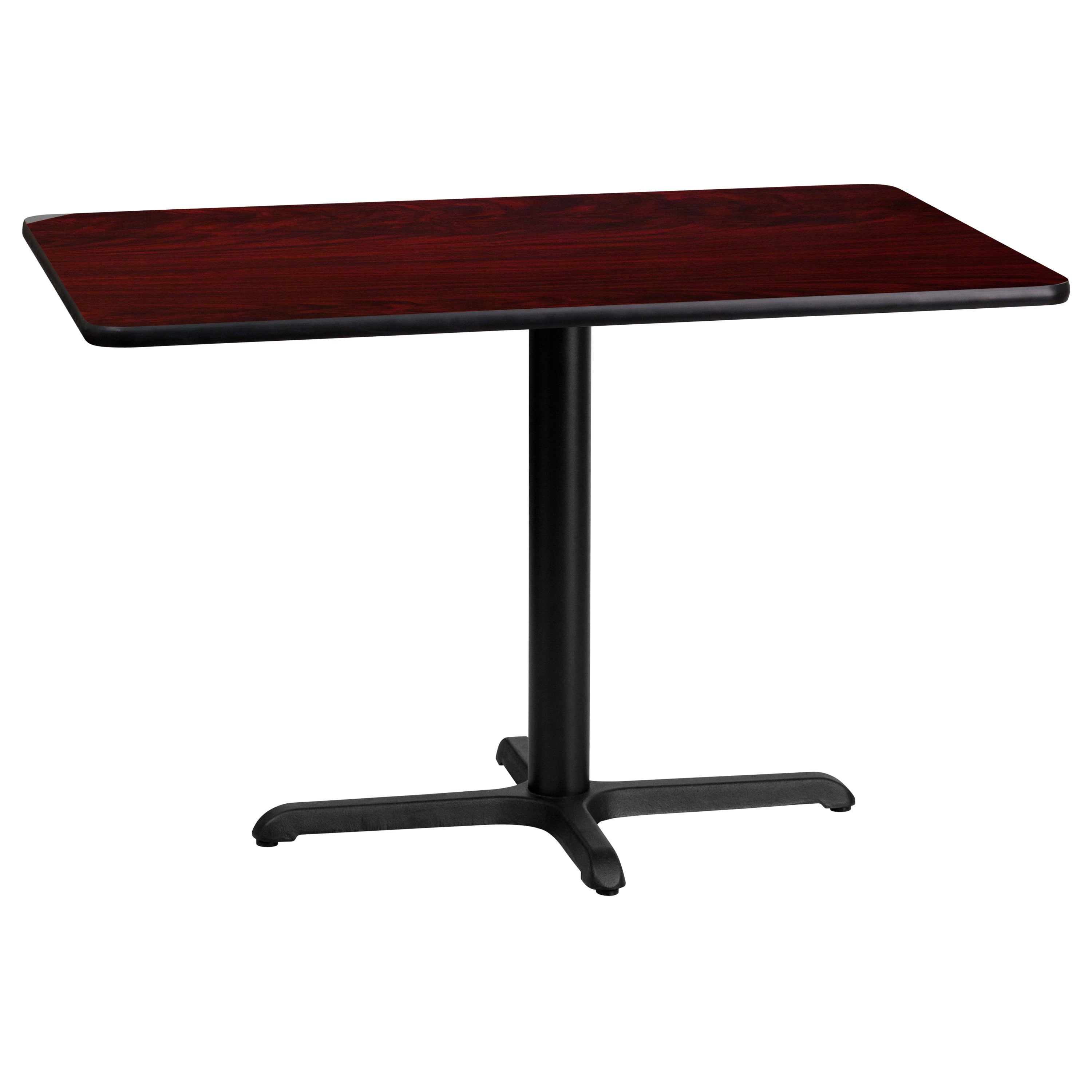 Graniss 24'' x 42'' Rectangular Mahogany Laminate Table Top with 23.5'' x 29.5'' Table Height Base