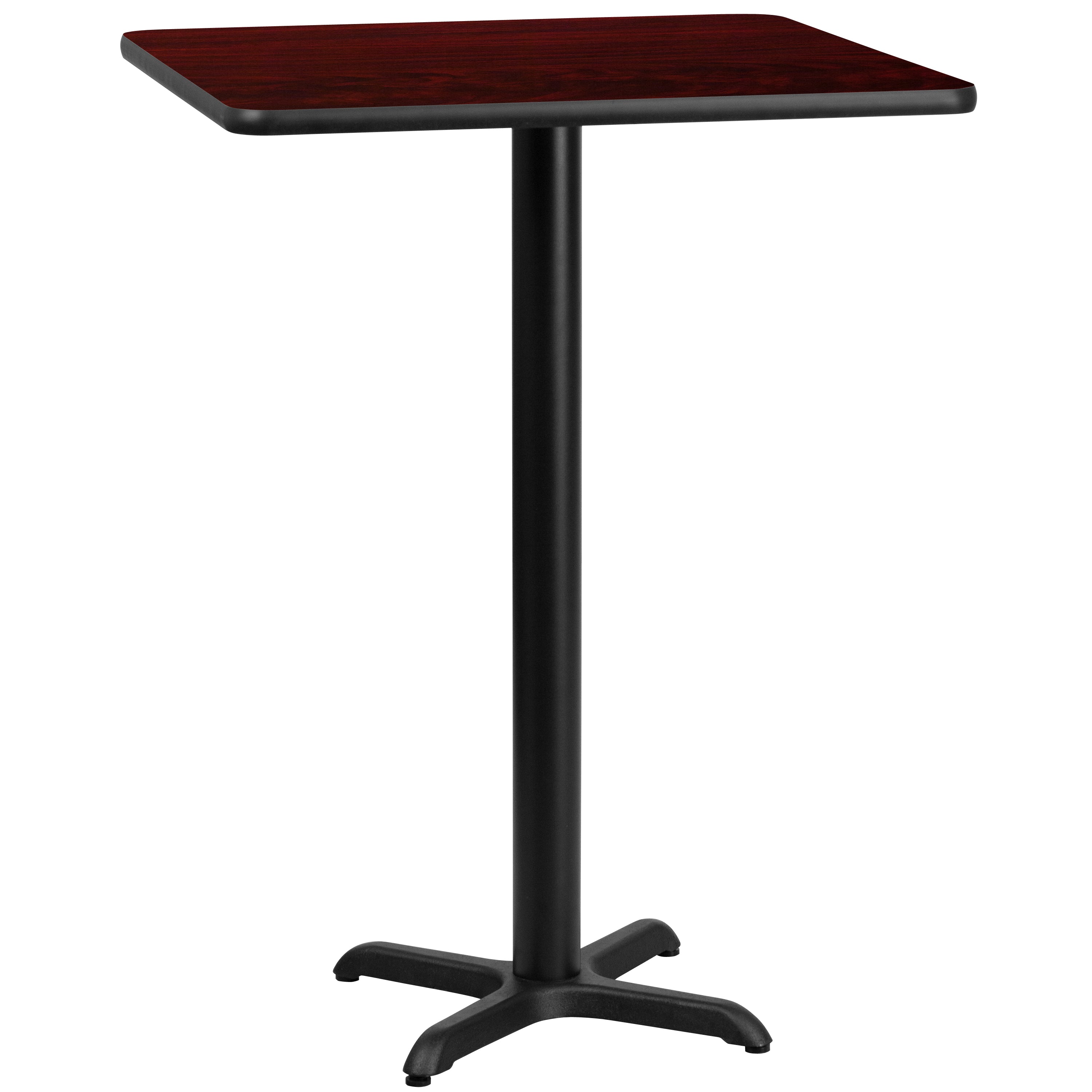 Stiles 30'' Square Mahogany Laminate Table Top with 22'' x 22'' Bar Height Table Base