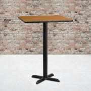 Stiles 30'' Square Natural Laminate Table Top with 22'' x 22'' Bar Height Table Base